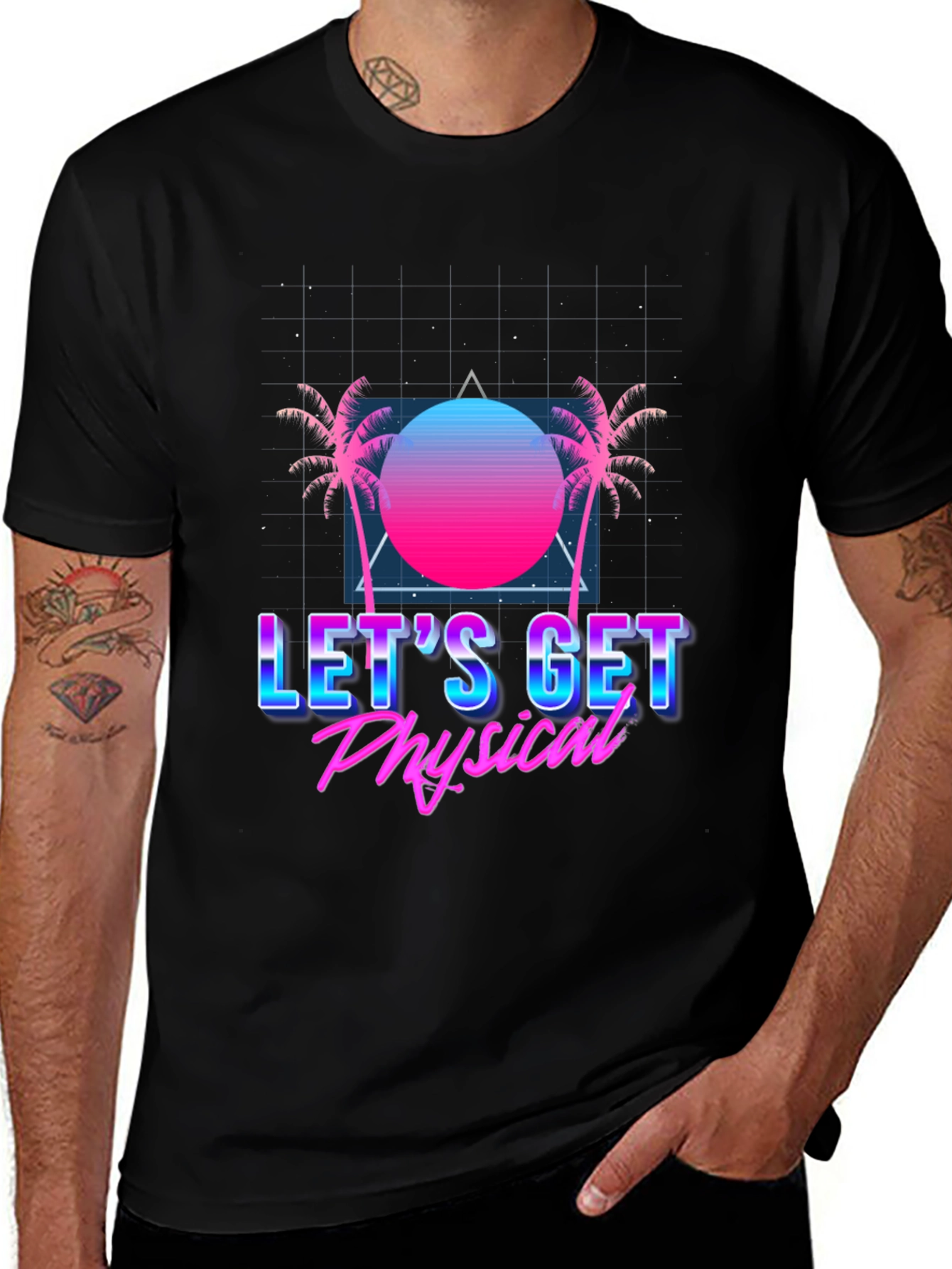 Retro Lets Get Physical Graphic Tee