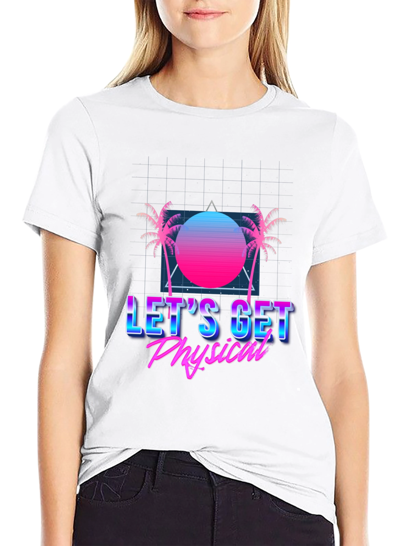 Retro Lets Get Physical Graphic Tee