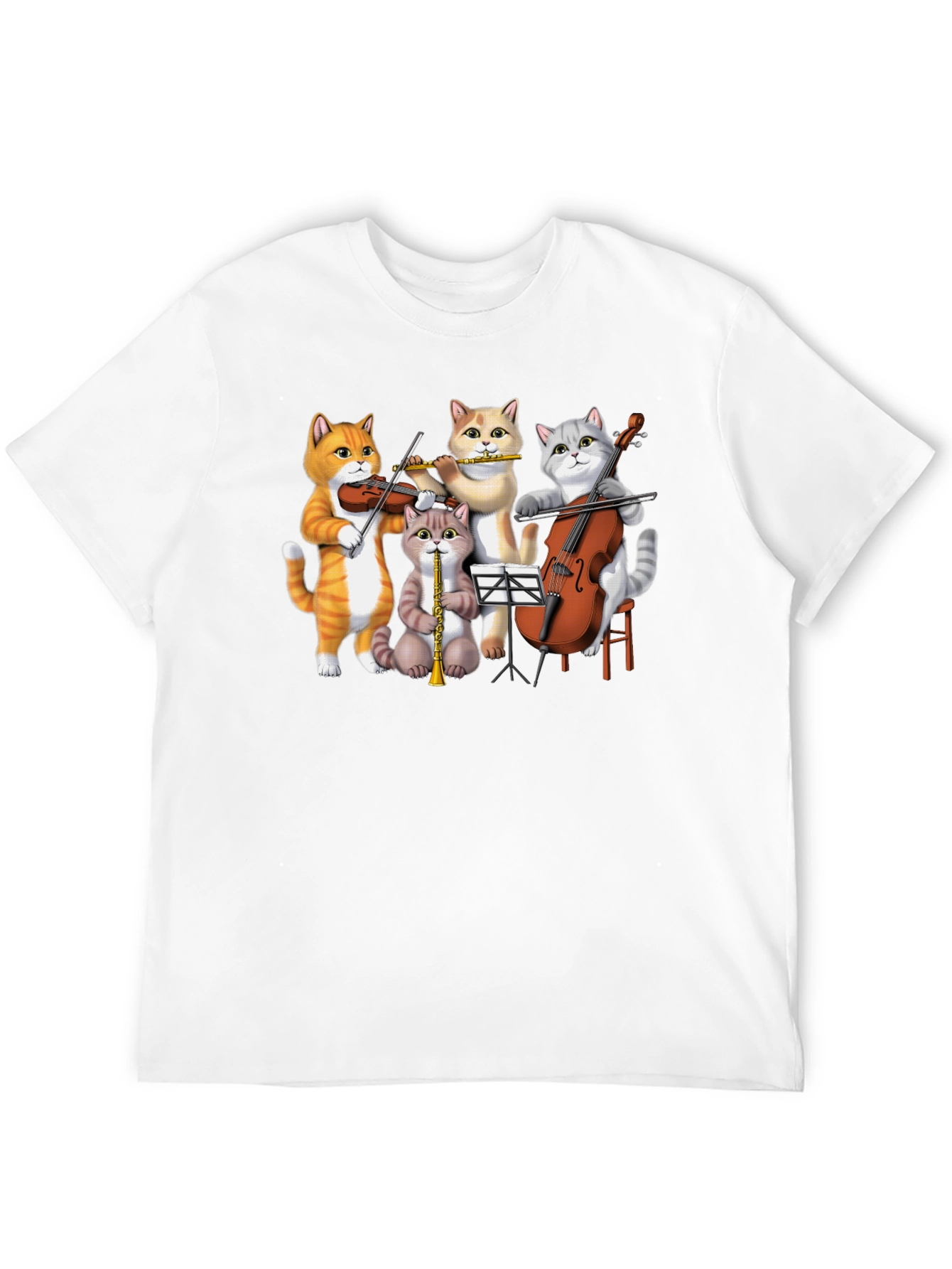 Cat Orchestra T-Shirt: Musical Felines Tee
