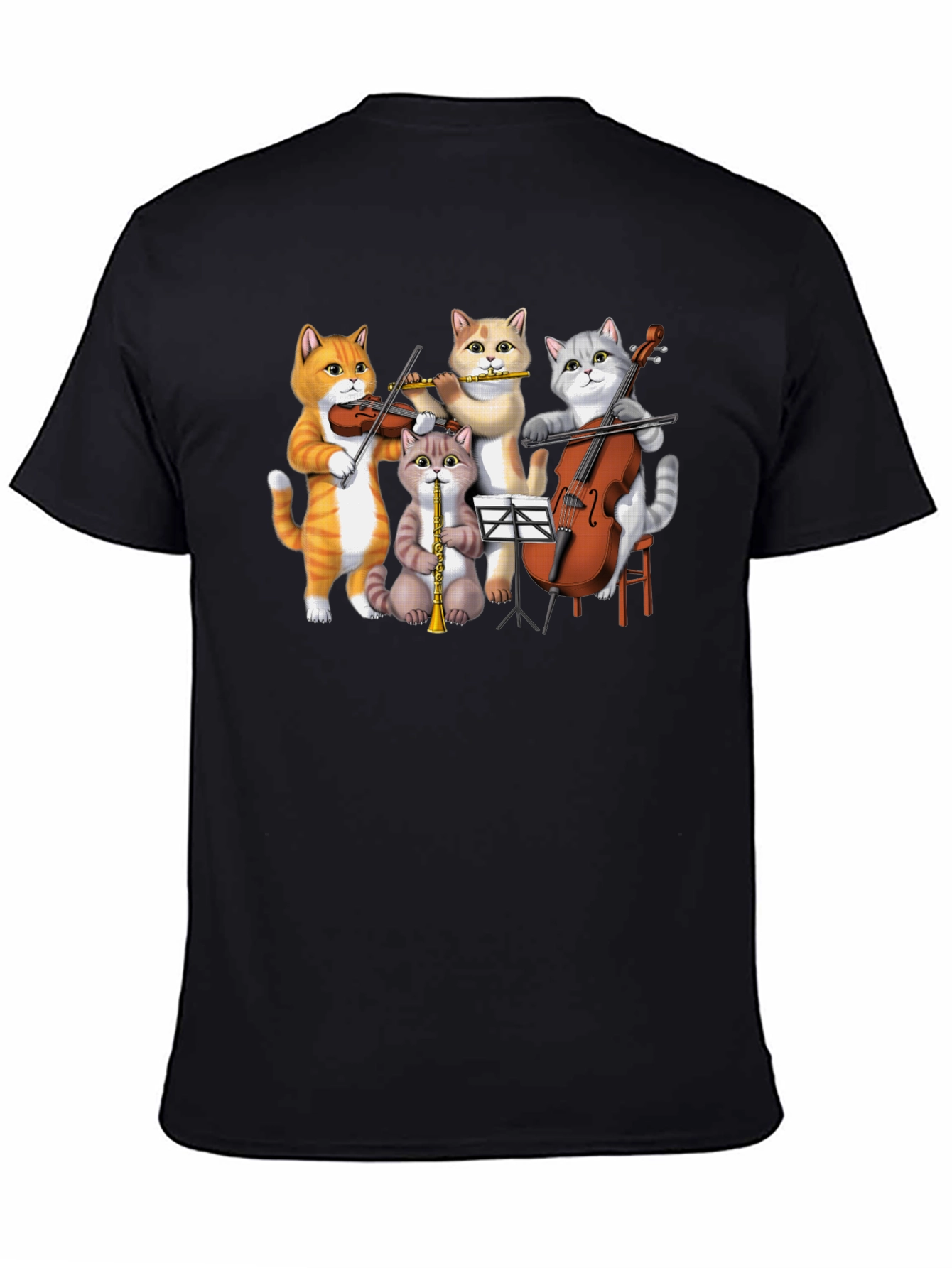 Cat Orchestra T-Shirt: Musical Felines Tee