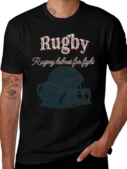 Rugby Helmet T-Shirt - Fight Design