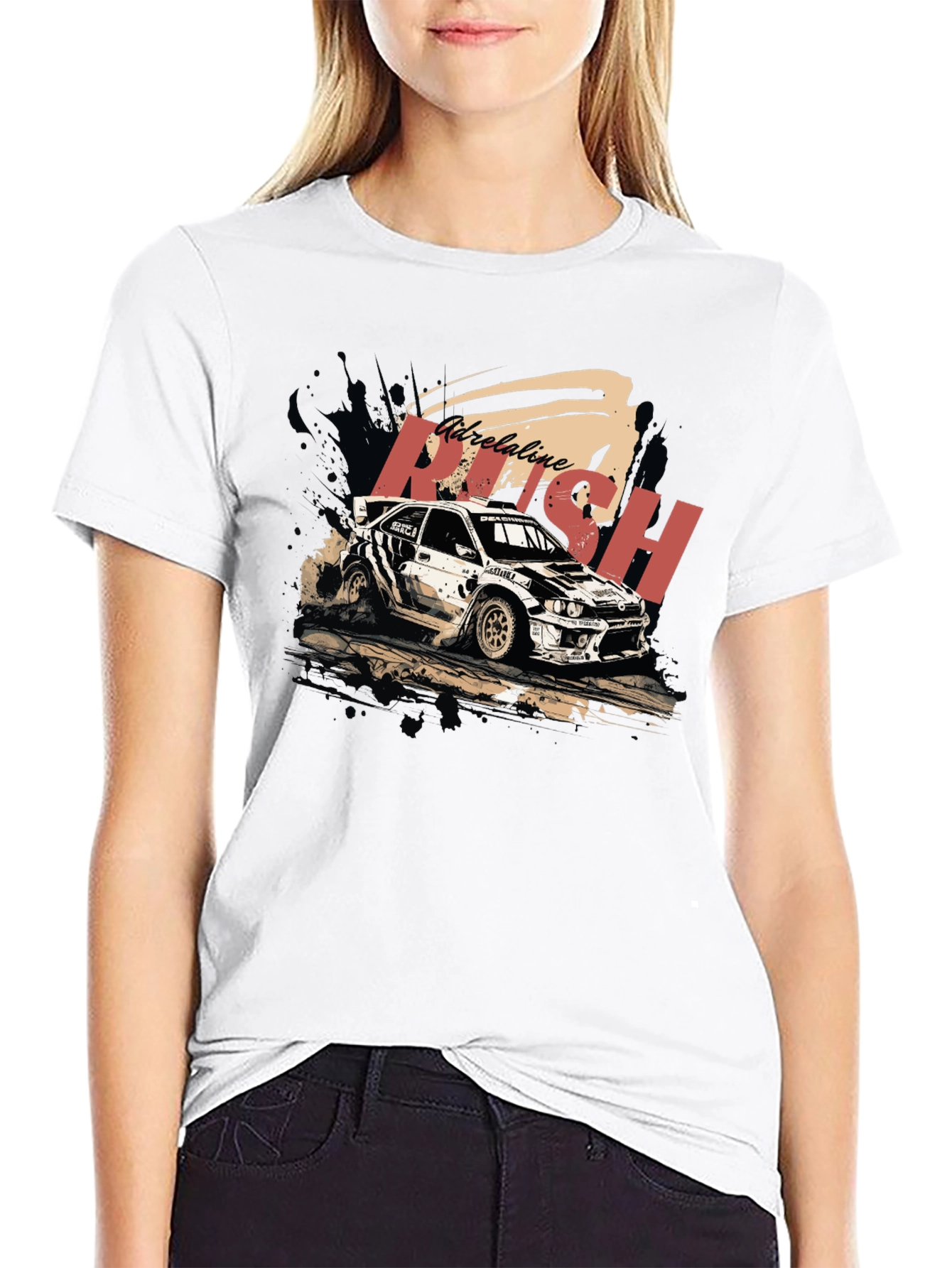 Adrenaline Rush Rally Car Graphic Tee
