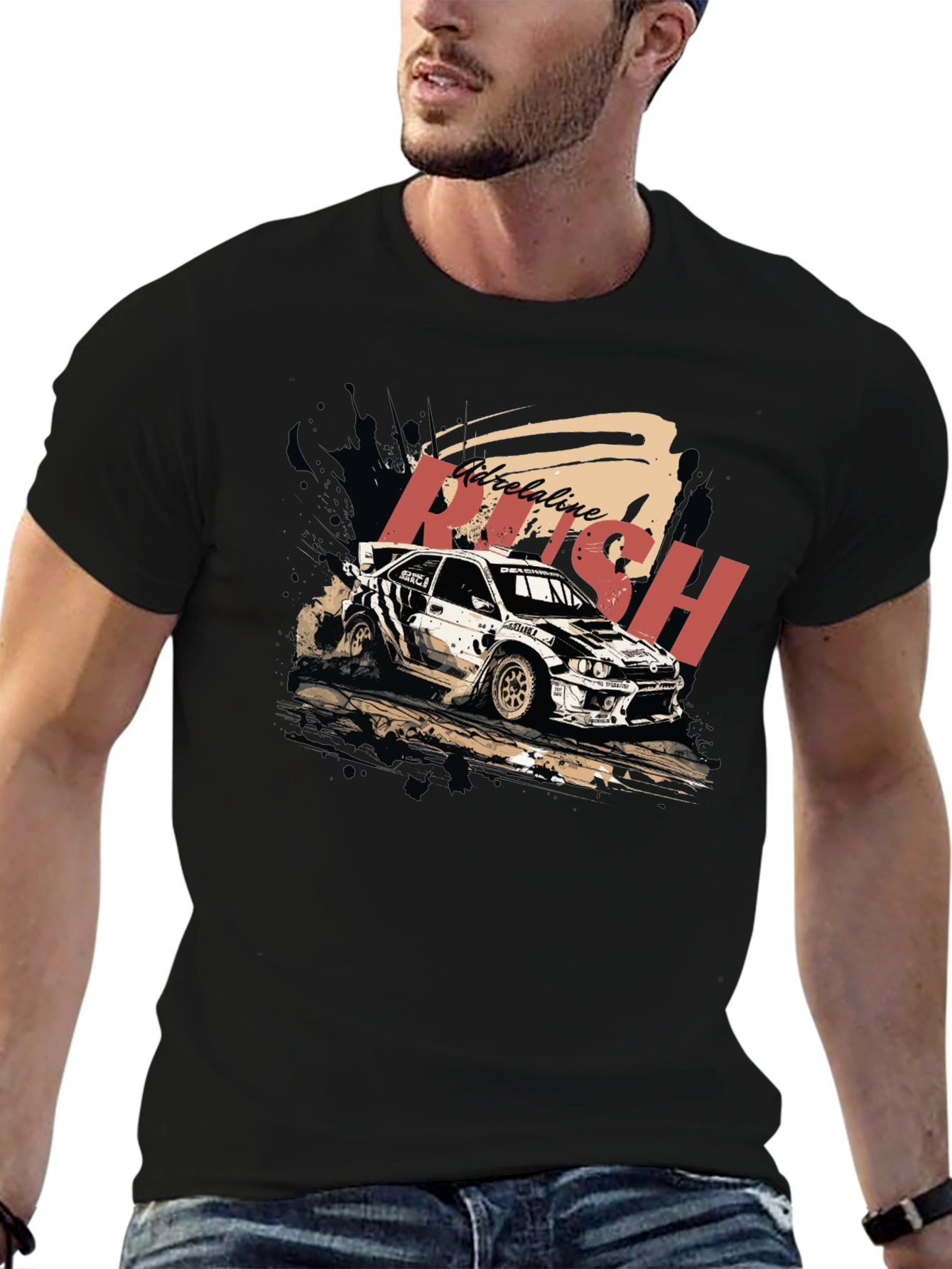 Adrenaline Rush Rally Car Graphic Tee