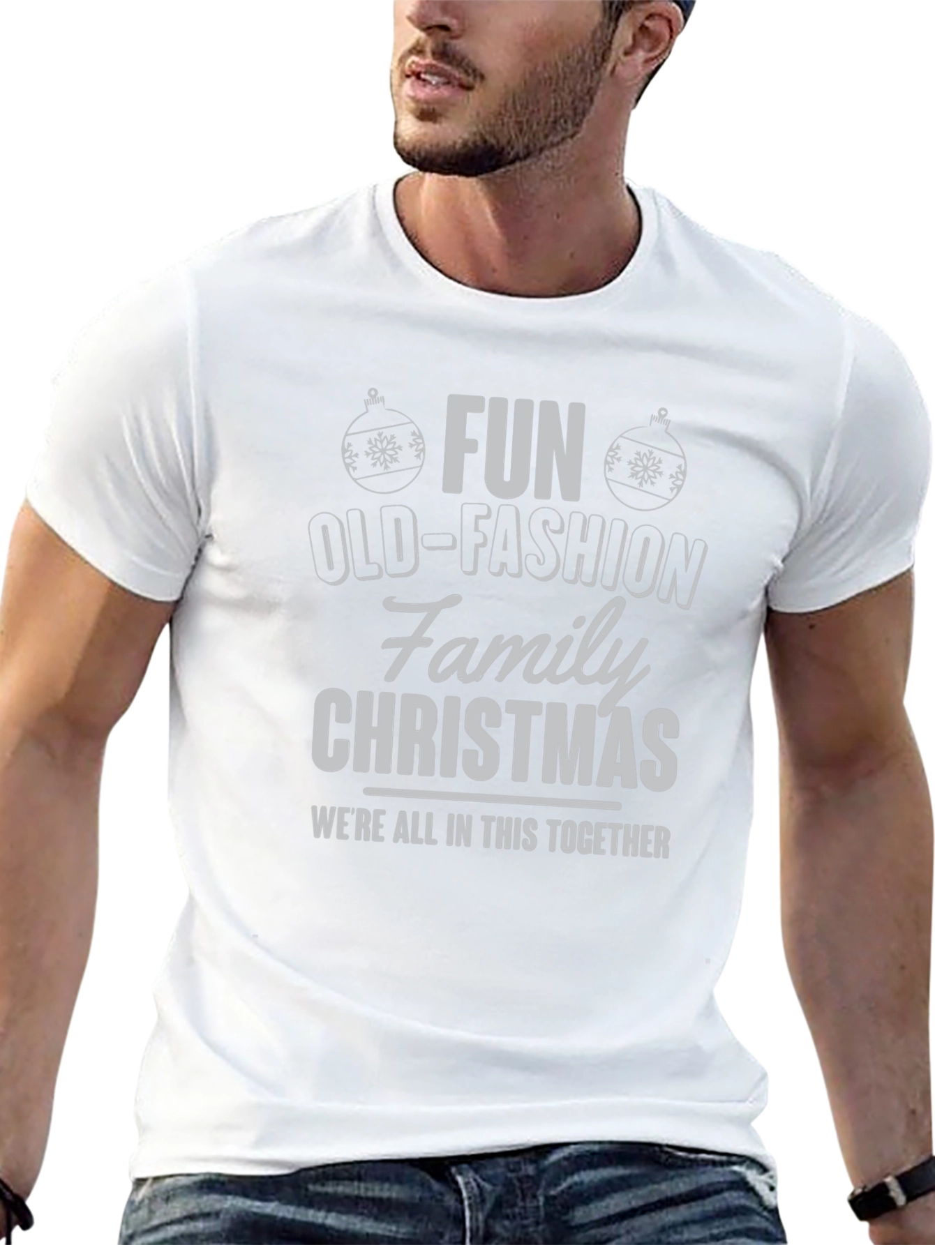 Fun Old-Fashioned Family Christmas Tee