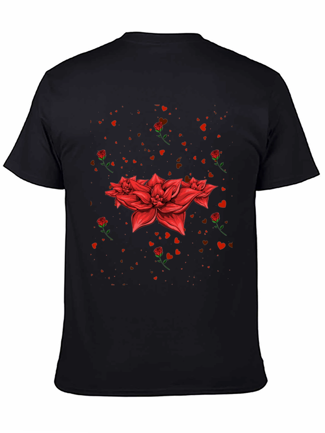 Floral Heart Valentines Day Graphic T-Shirt
