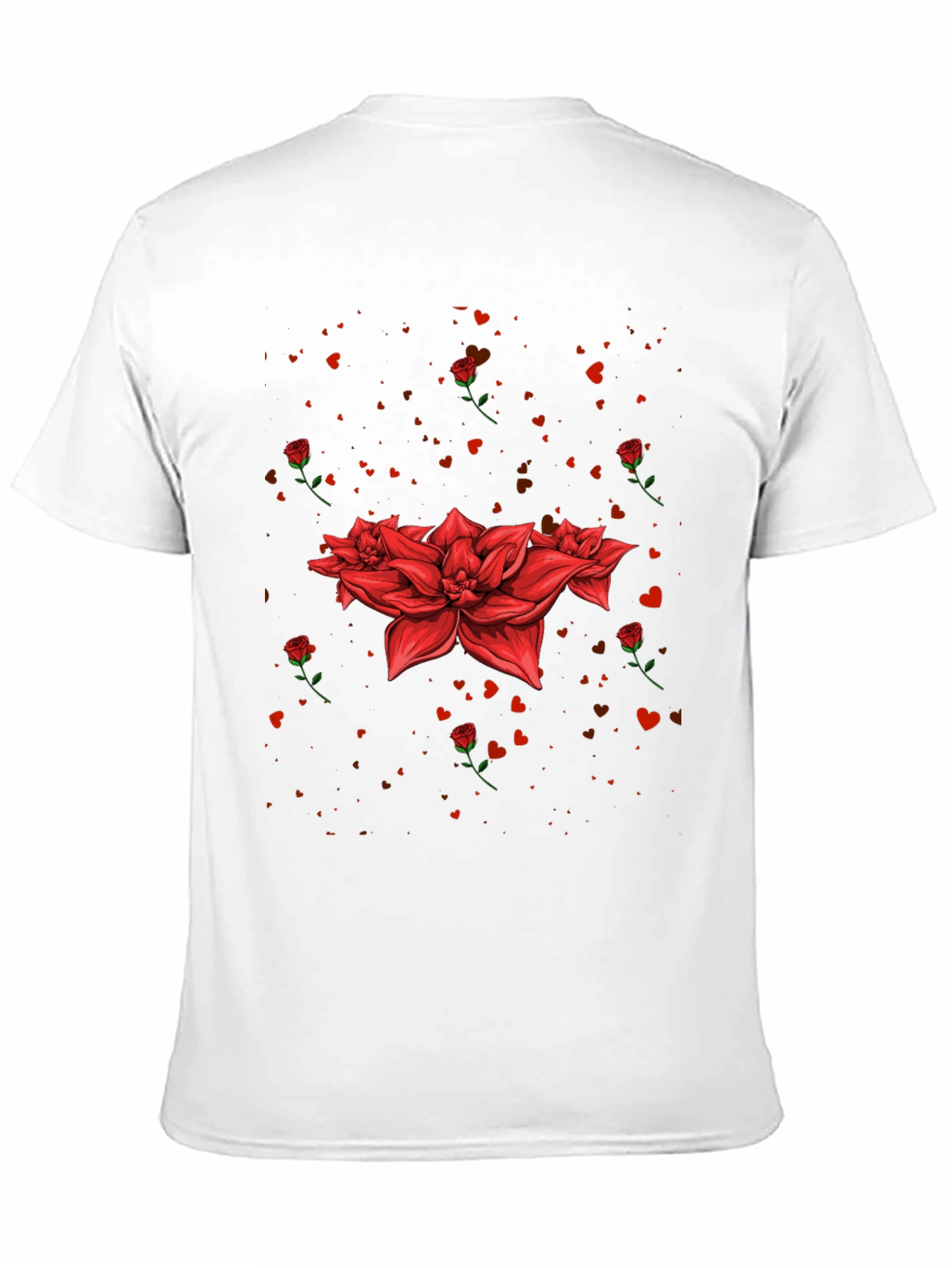 Floral Heart Valentines Day Graphic T-Shirt