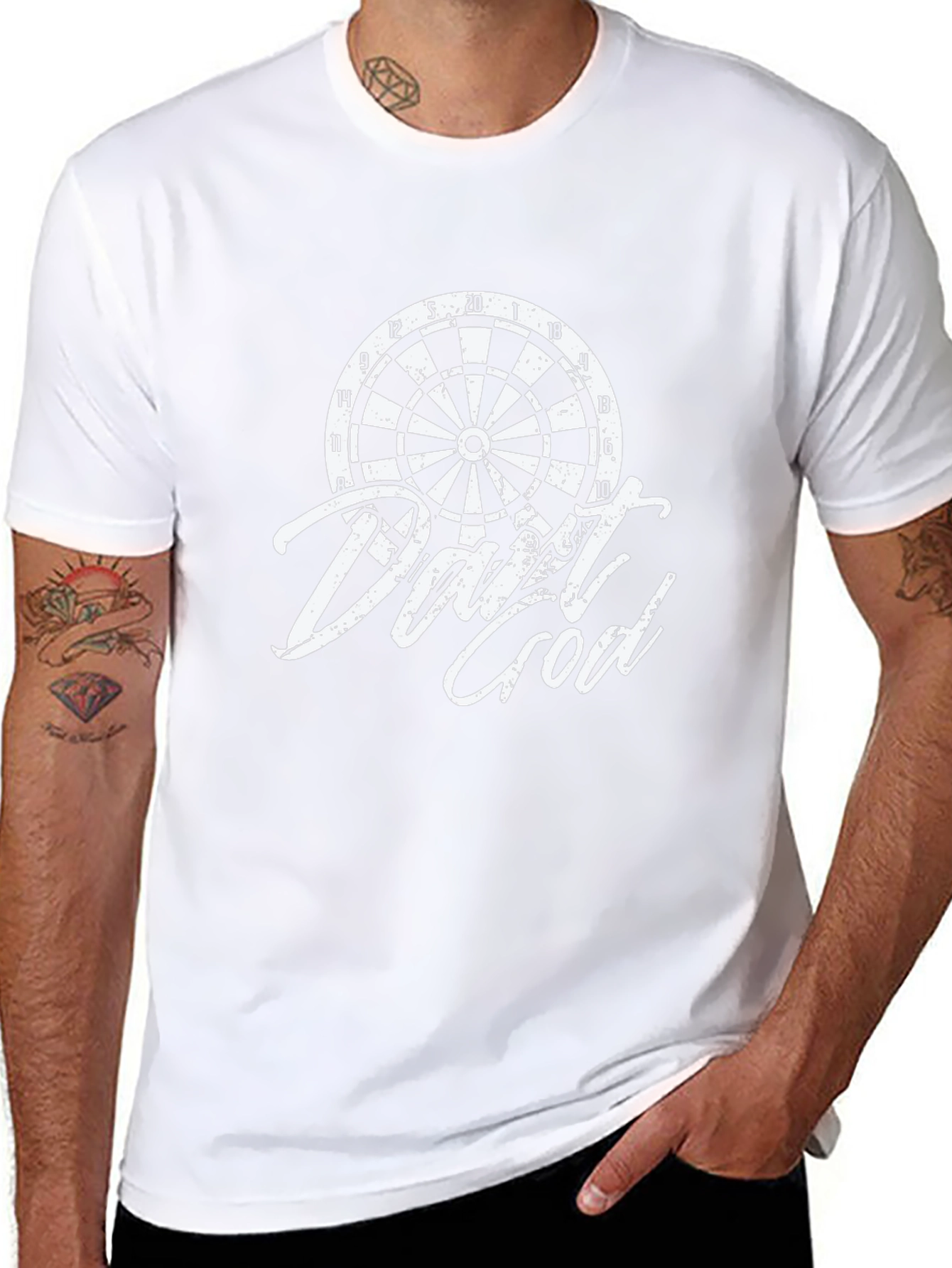 Dart God Graphic Tee - Black Casual T-Shirt