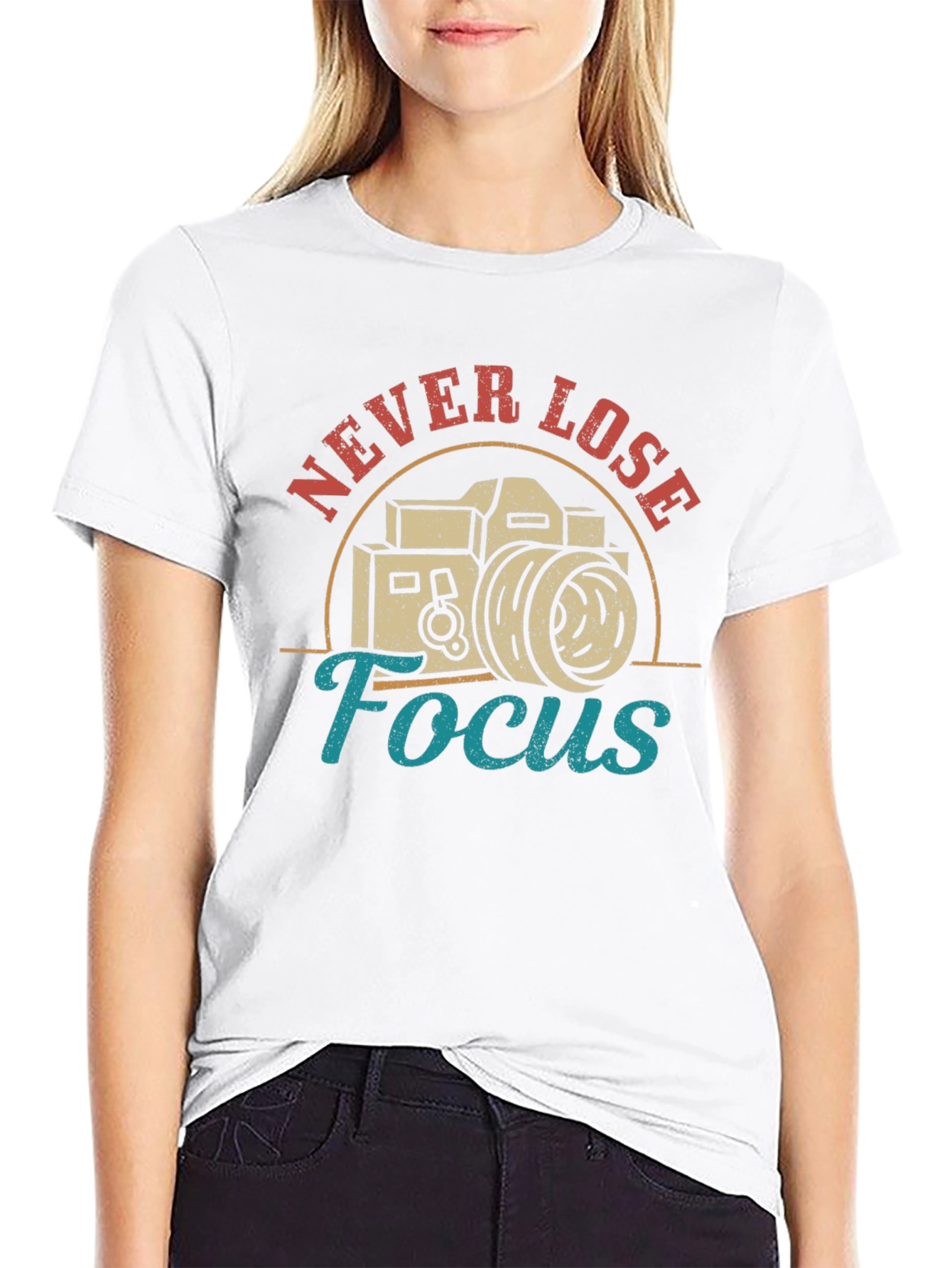 Never Lose Focus Camera Graphic T-Shirt