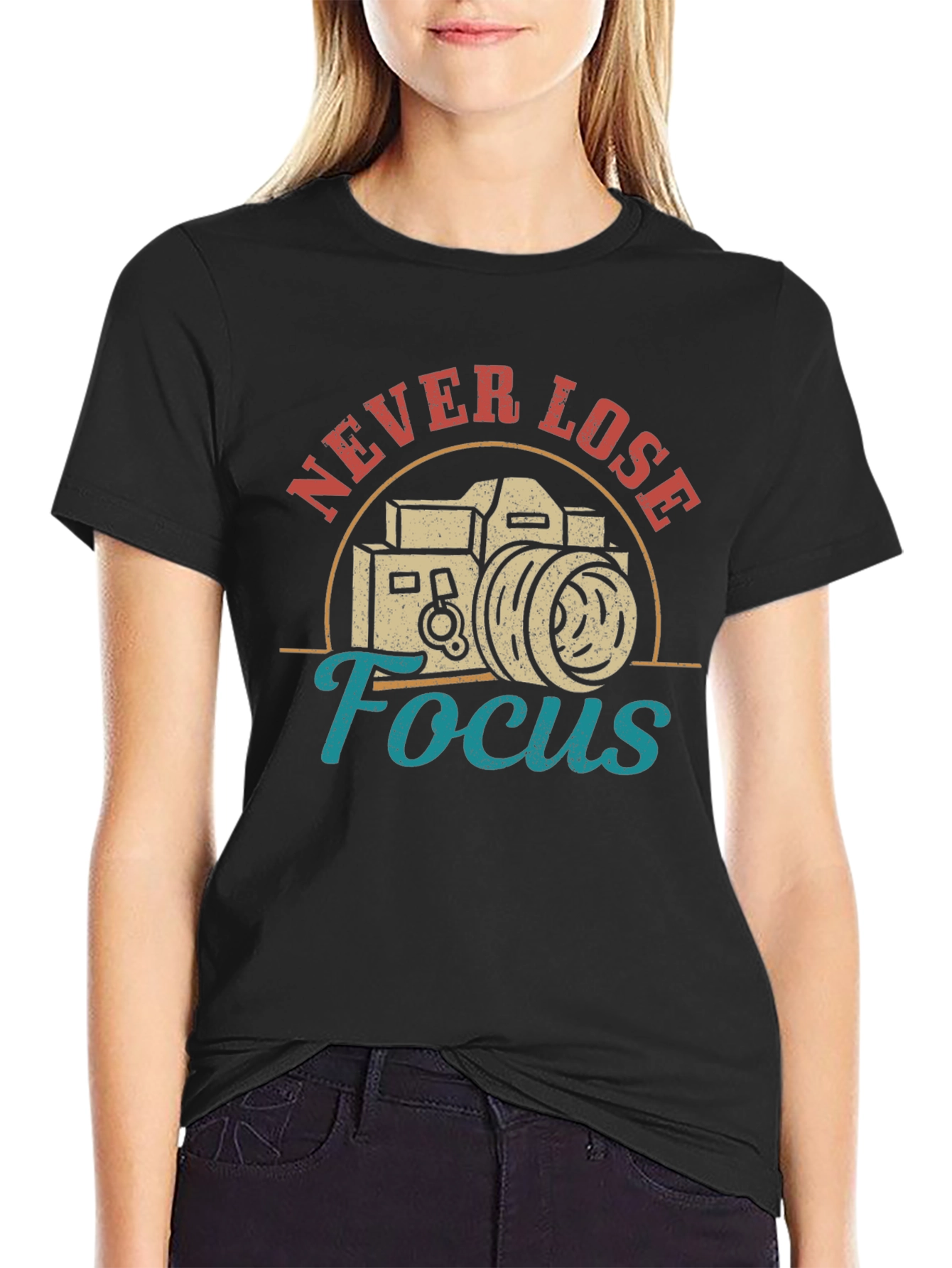 Never Lose Focus Camera Graphic T-Shirt