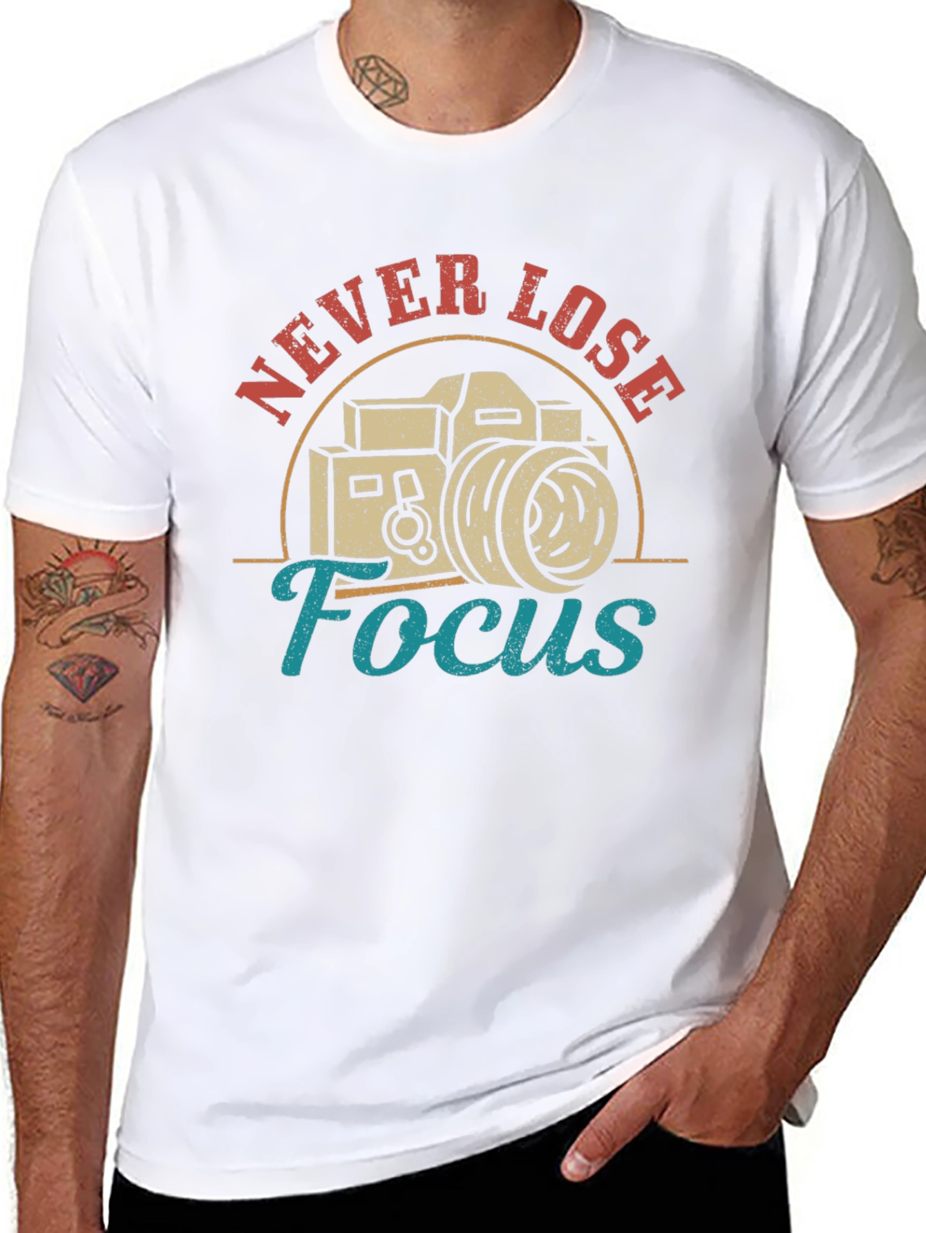 Never Lose Focus Camera Graphic T-Shirt
