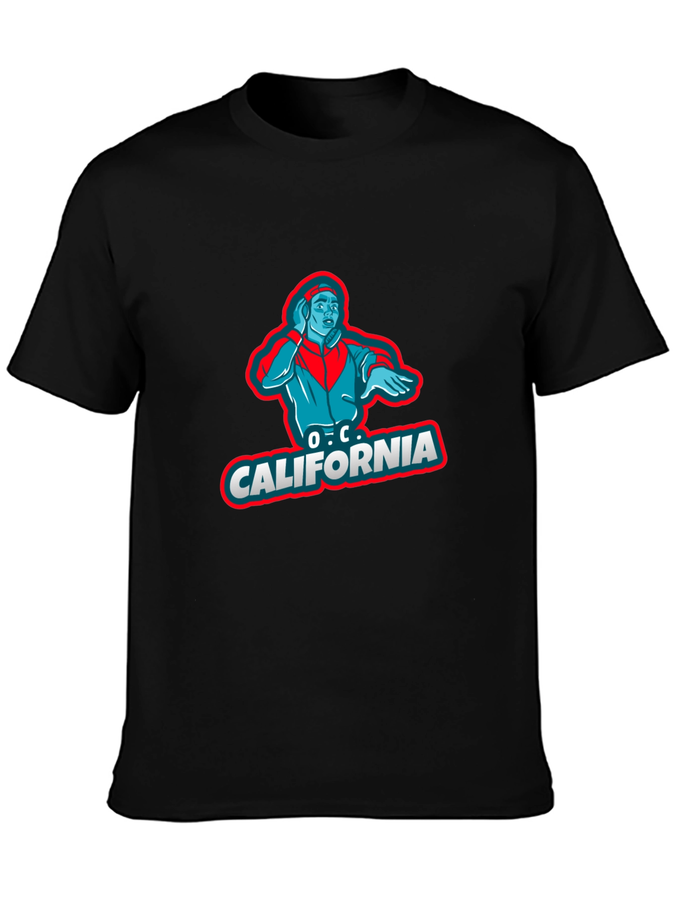 O.C. California Graphic T-Shirt - Black