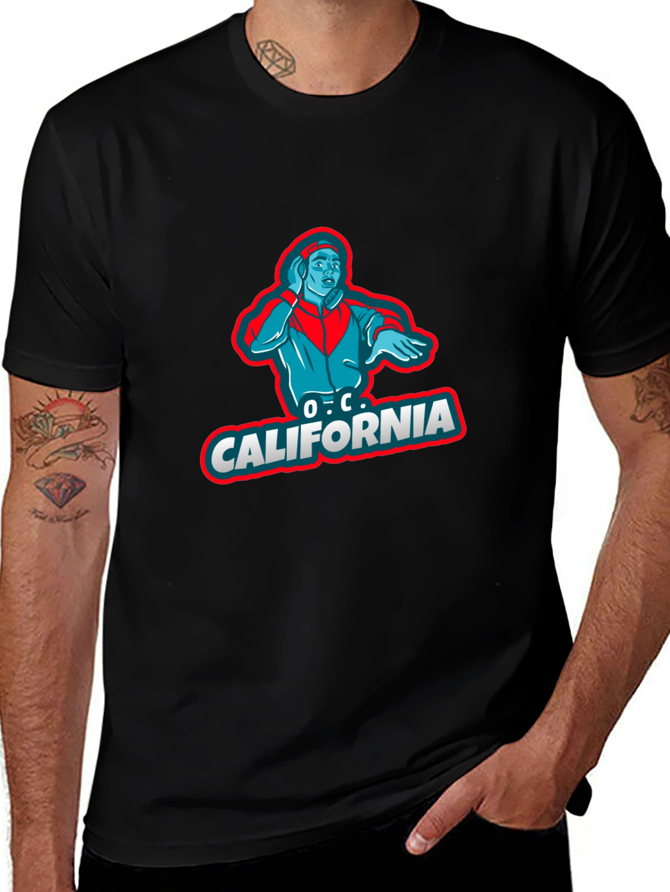 O.C. California Graphic T-Shirt - Black