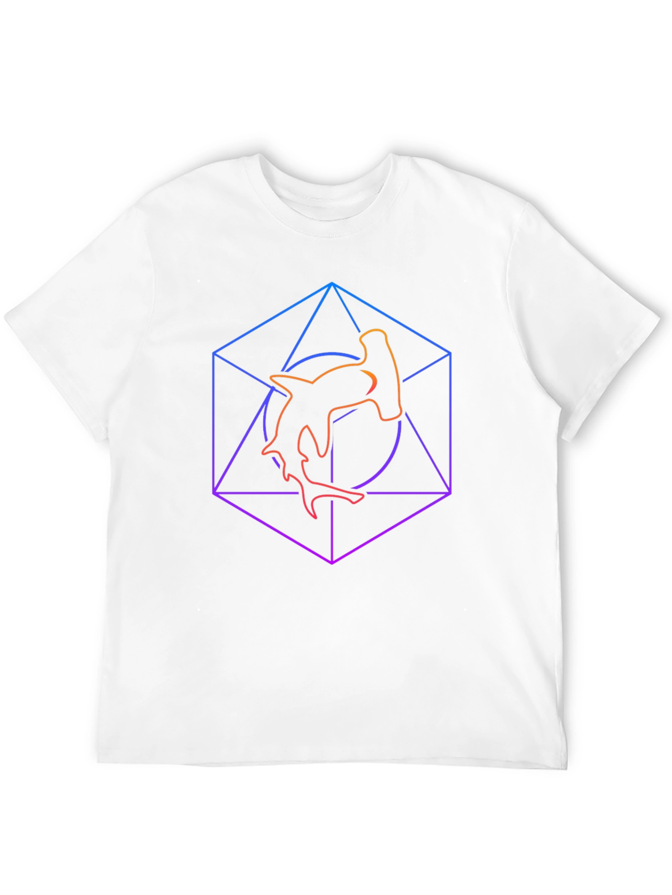 Hammerhead Shark Graphic Tee - Geometric Design