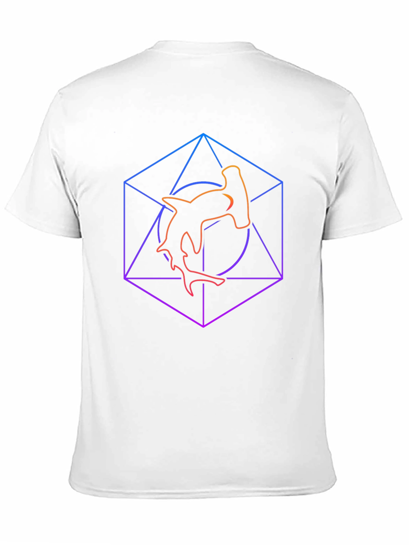 Hammerhead Shark Graphic Tee - Geometric Design