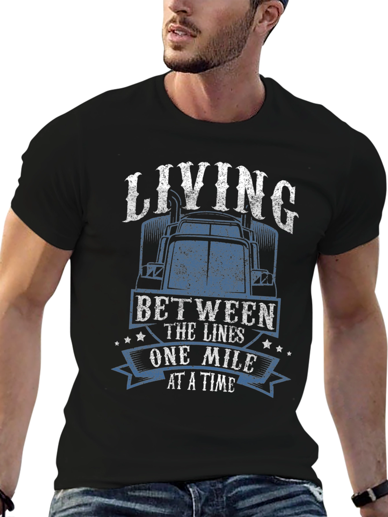 Living Between the Lines Trucker T-Shirt