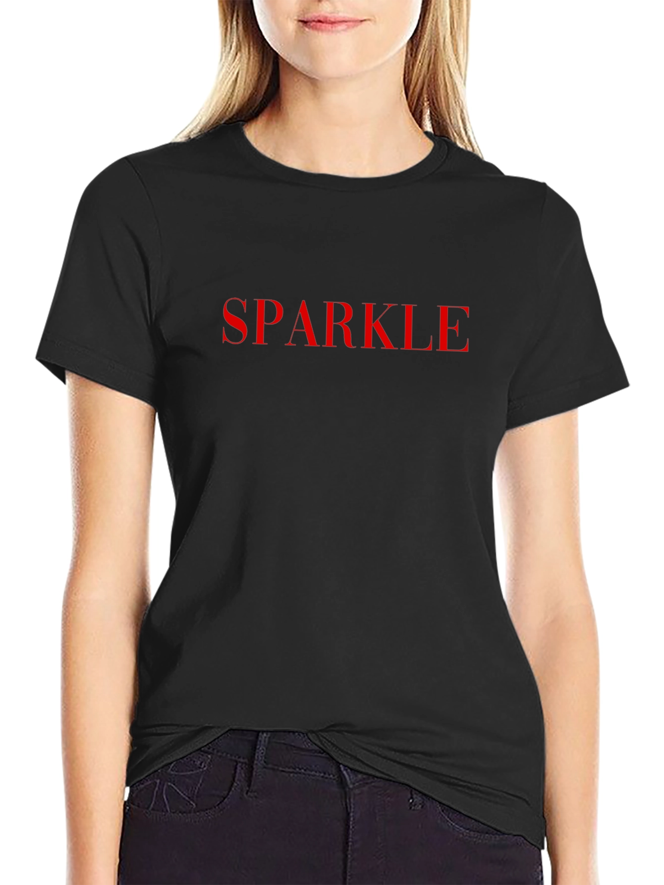 Sparkle Graphic Tee - Classic Black T-Shirt
