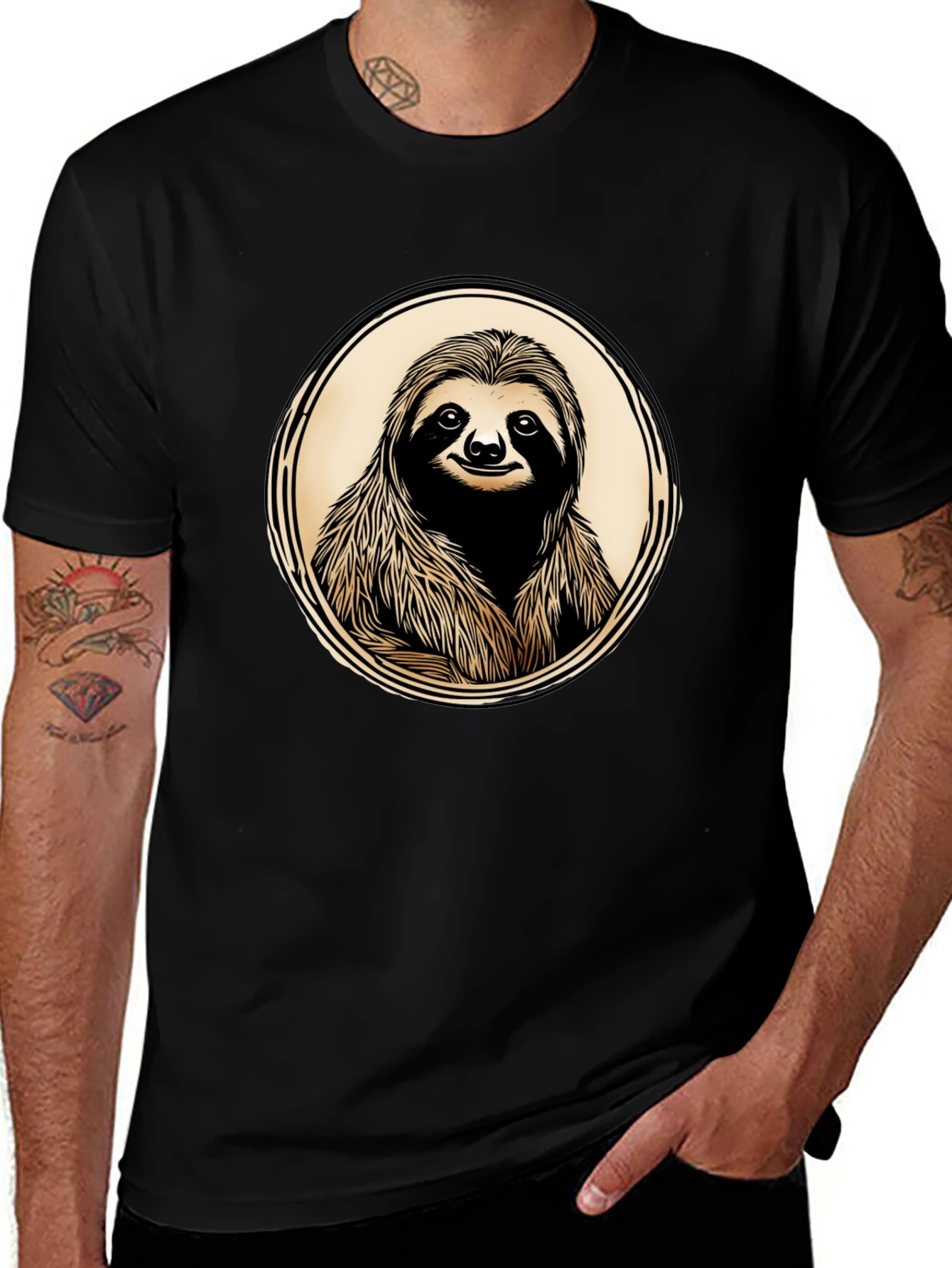 Sloth Graphic Print Tee
