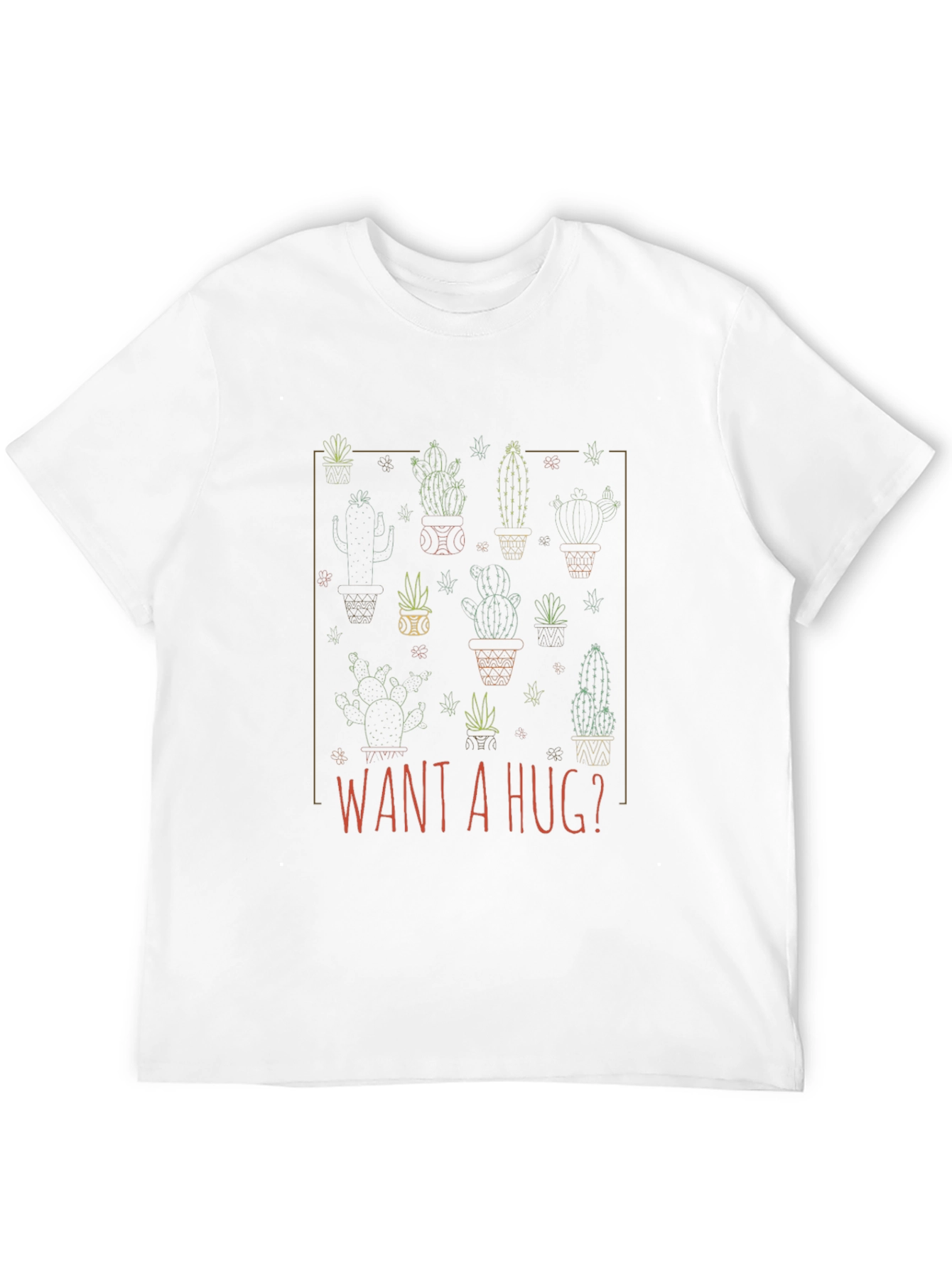 Cactus Hug Graphic Tee -  Unique & Funny