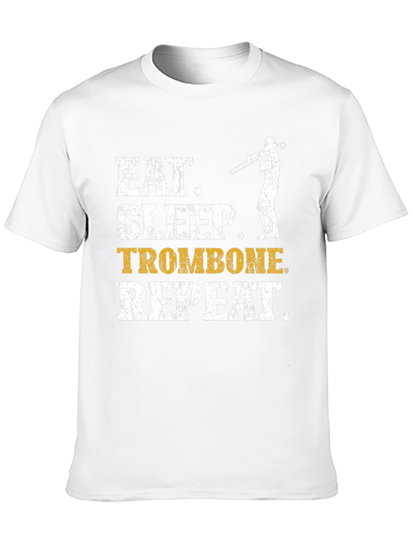 Eat Sleep Trombone Repeat Black T-Shirt