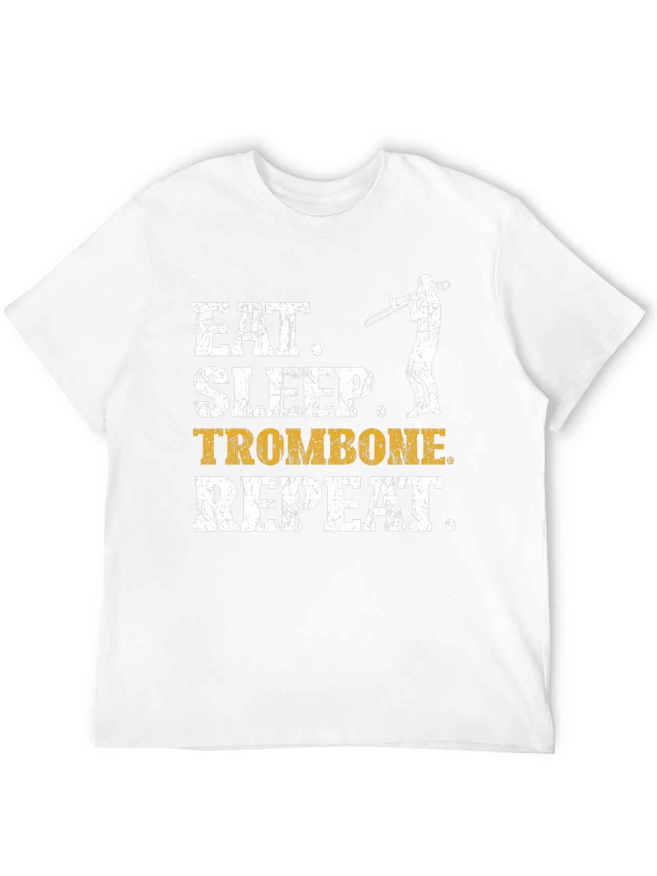 Eat Sleep Trombone Repeat Black T-Shirt
