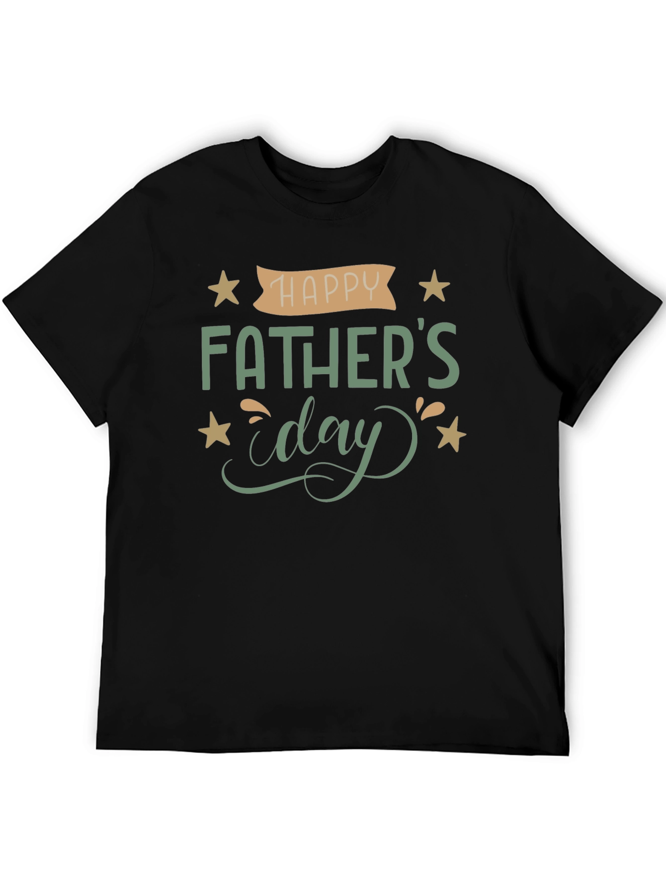 Happy Fathers Day Black T-Shirt