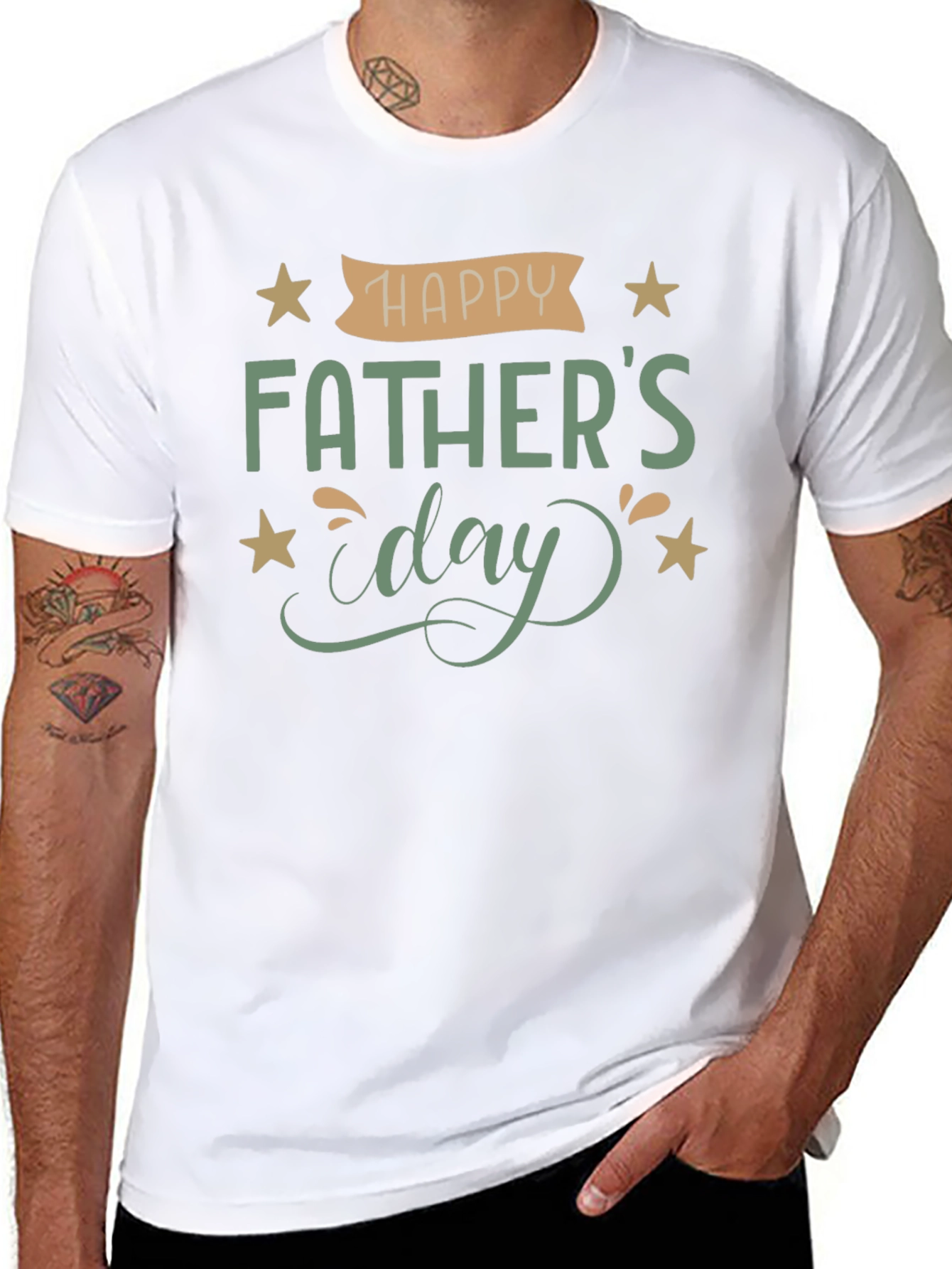 Happy Fathers Day Black T-Shirt