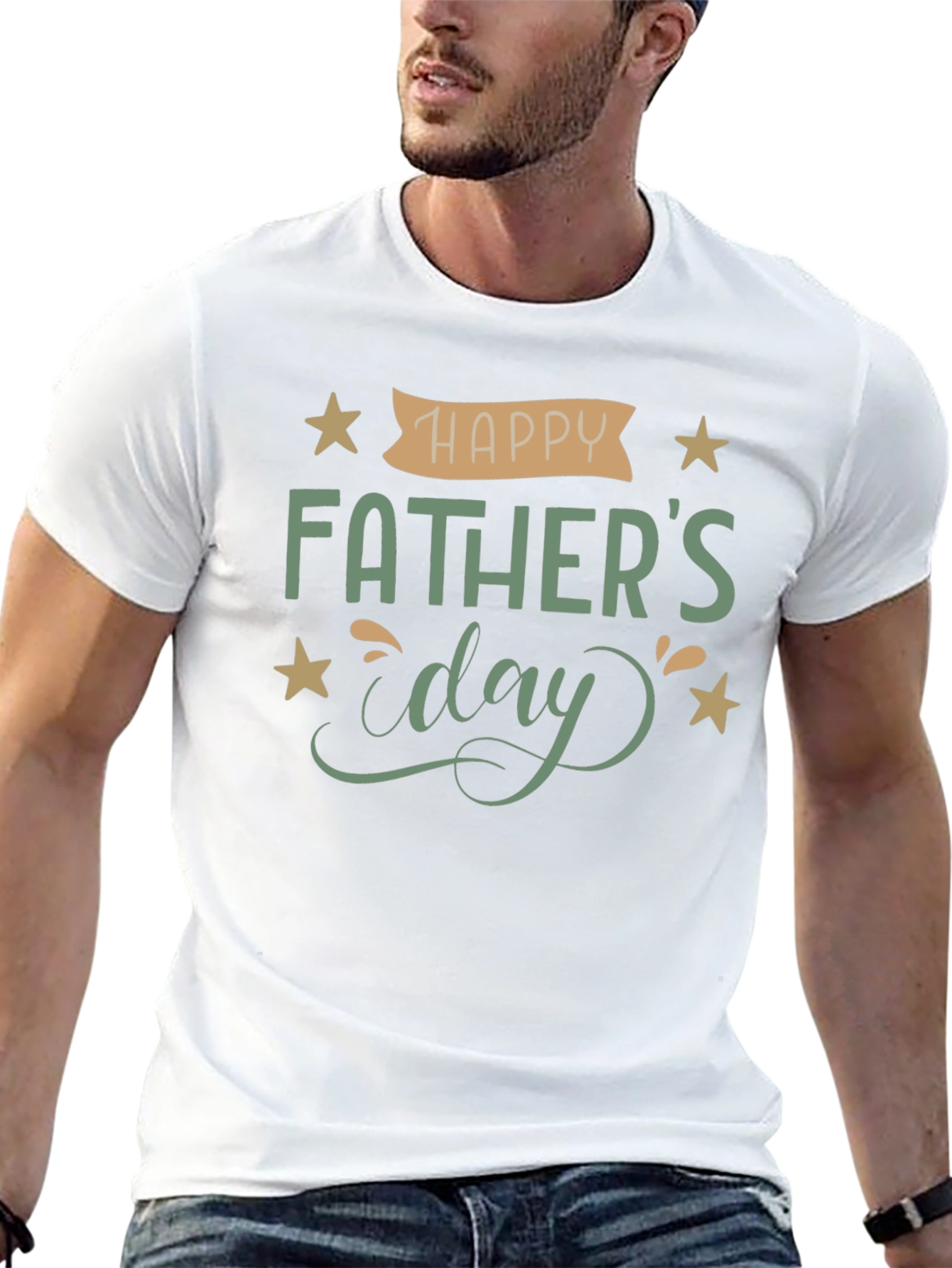 Happy Fathers Day Black T-Shirt
