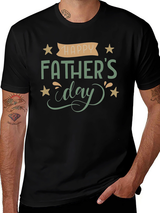 Happy Fathers Day Black T-Shirt