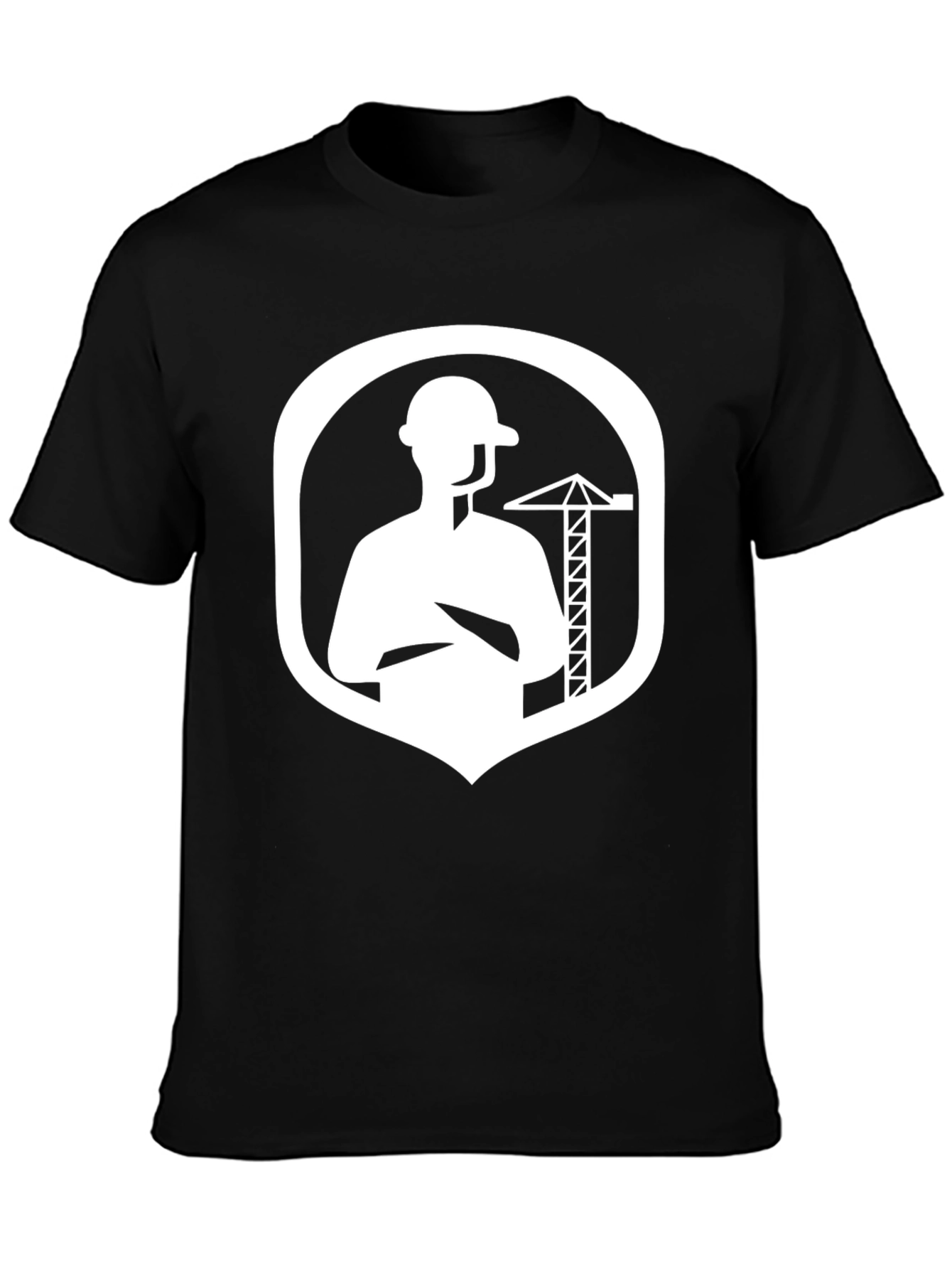 Construction Worker Graphic Tee - Black