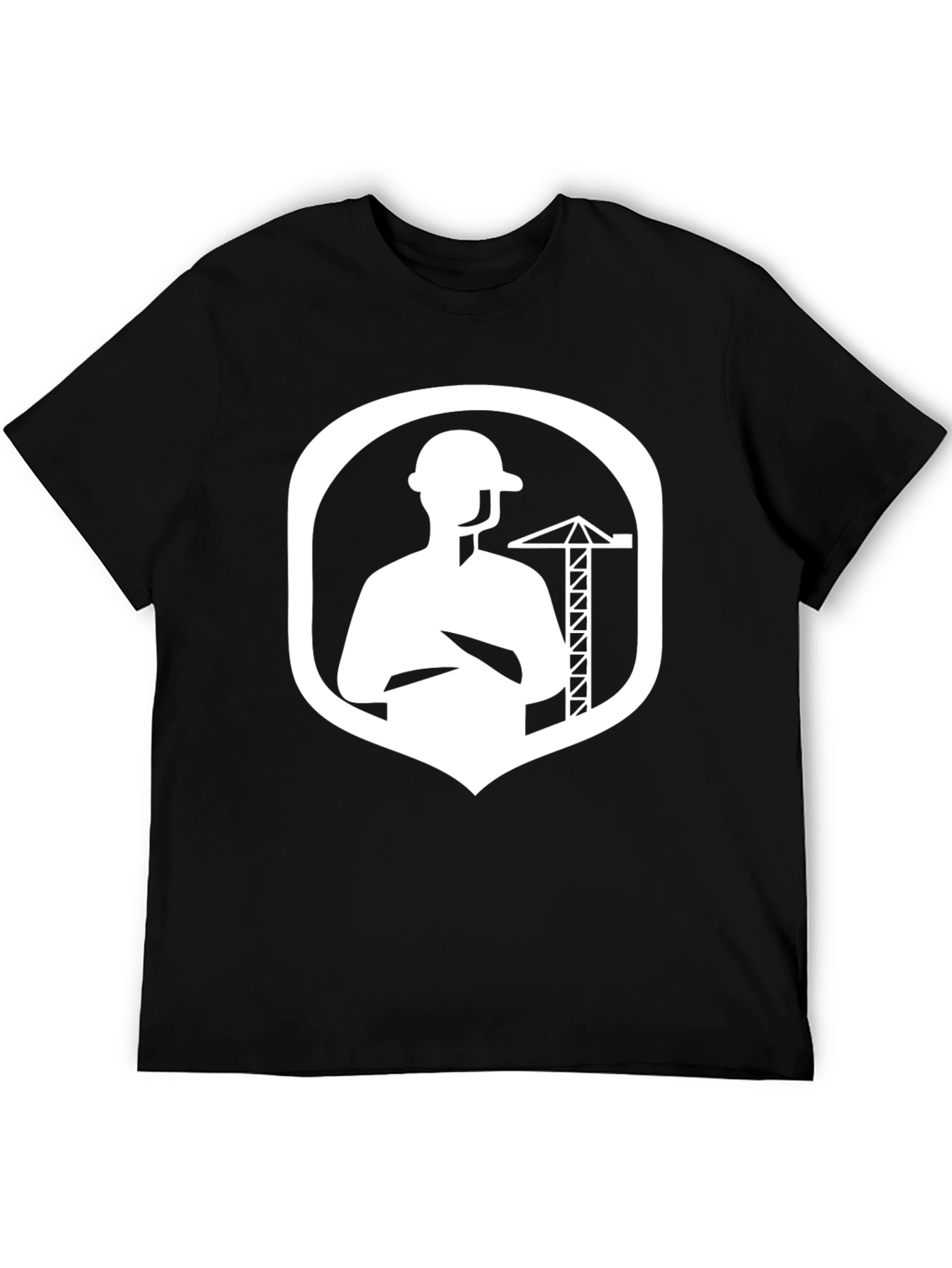 Construction Worker Graphic Tee - Black