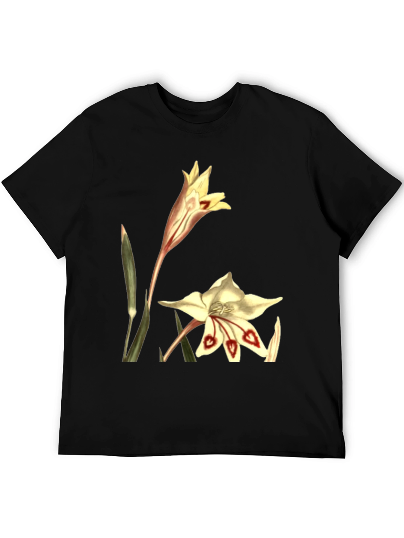 Floral Print T-Shirt - Unique Botanical Design