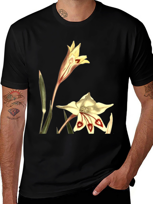 Floral Print T-Shirt - Unique Botanical Design