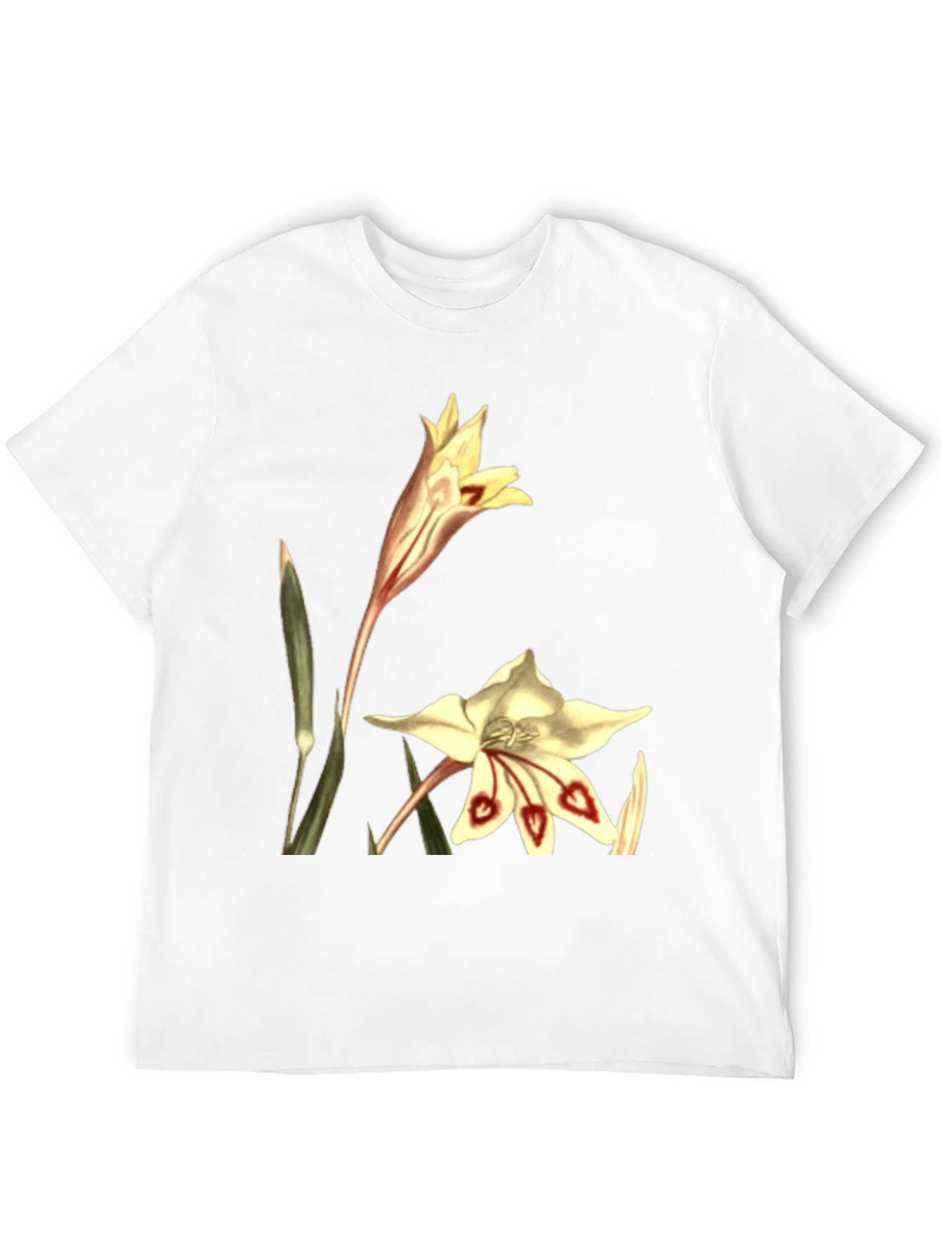 Floral Print T-Shirt - Unique Botanical Design