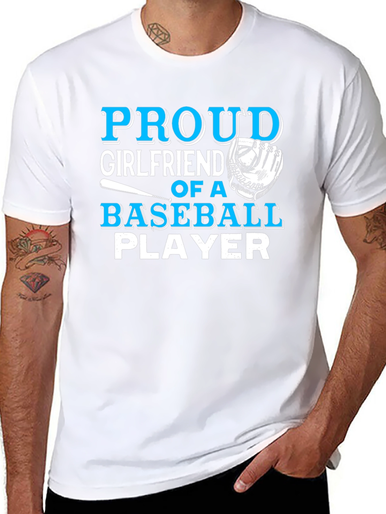Proud Girlfriend Baseball Player Graphic Tee