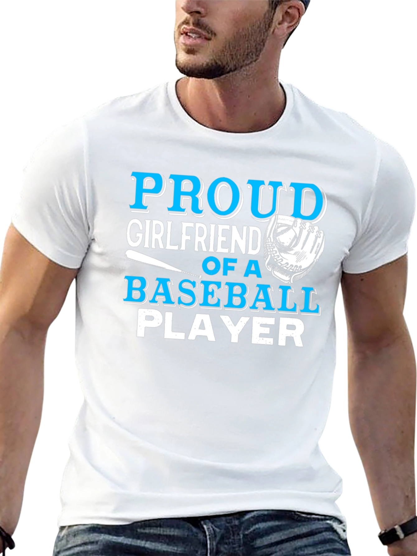 Proud Girlfriend Baseball Player Graphic Tee