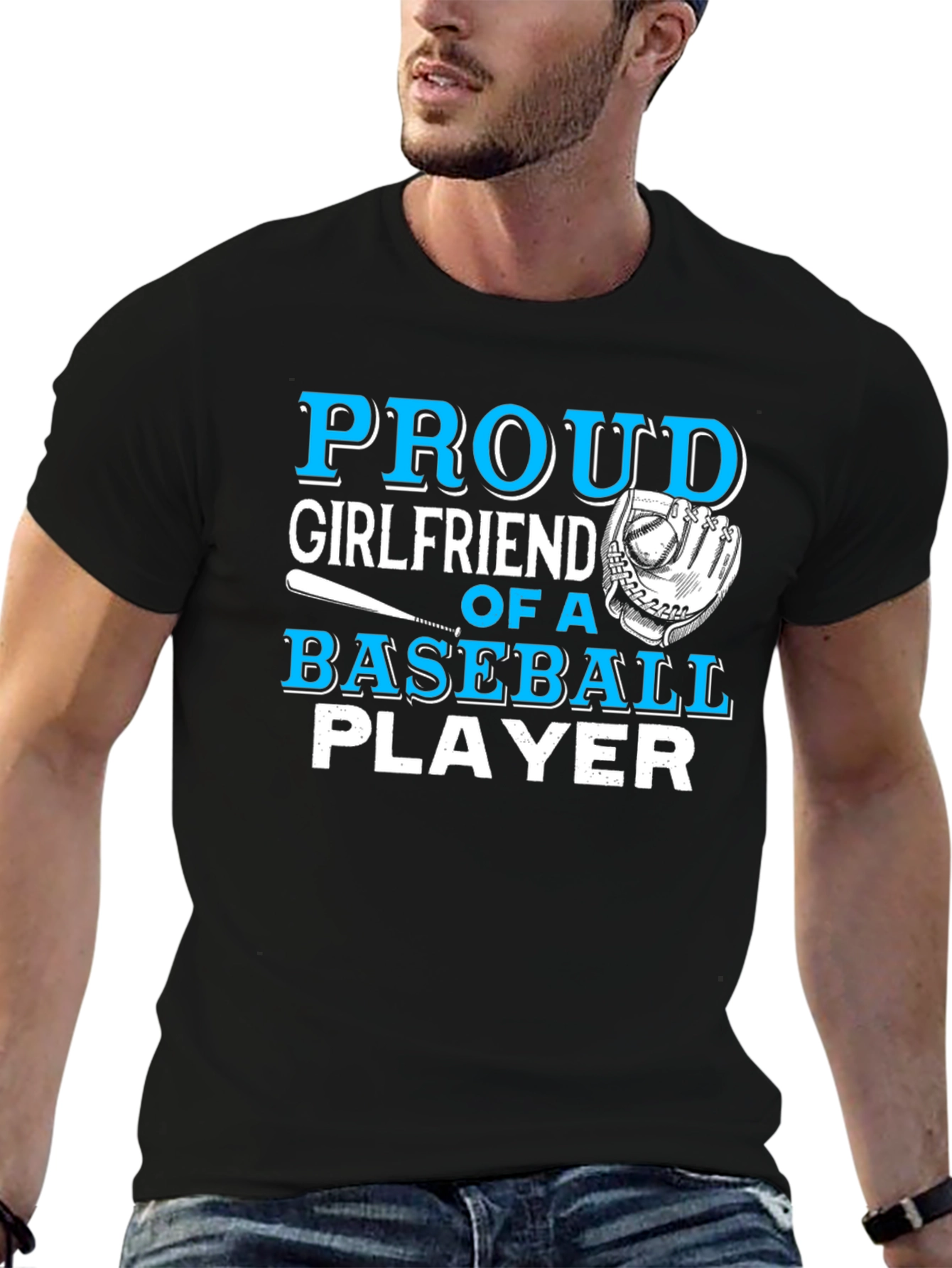 Proud Girlfriend Baseball Player Graphic Tee