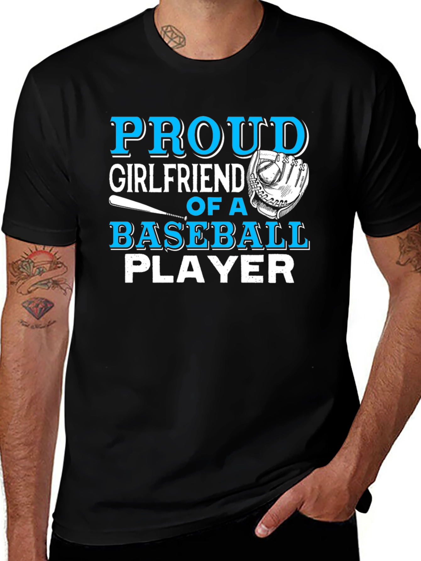 Proud Girlfriend Baseball Player Graphic Tee