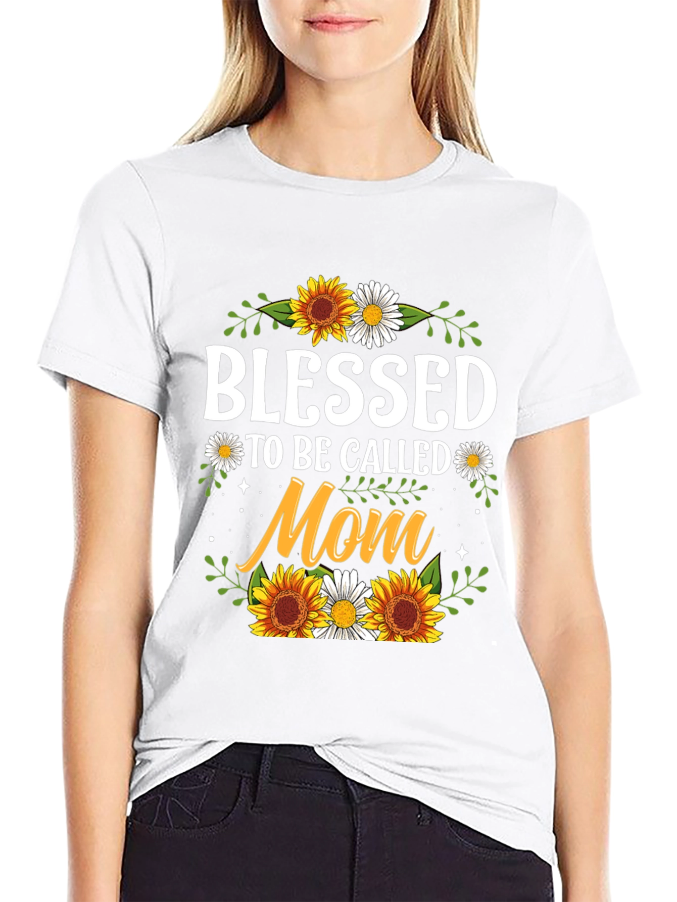 Blessed Mom T-Shirt - Sunflower Graphic Tee