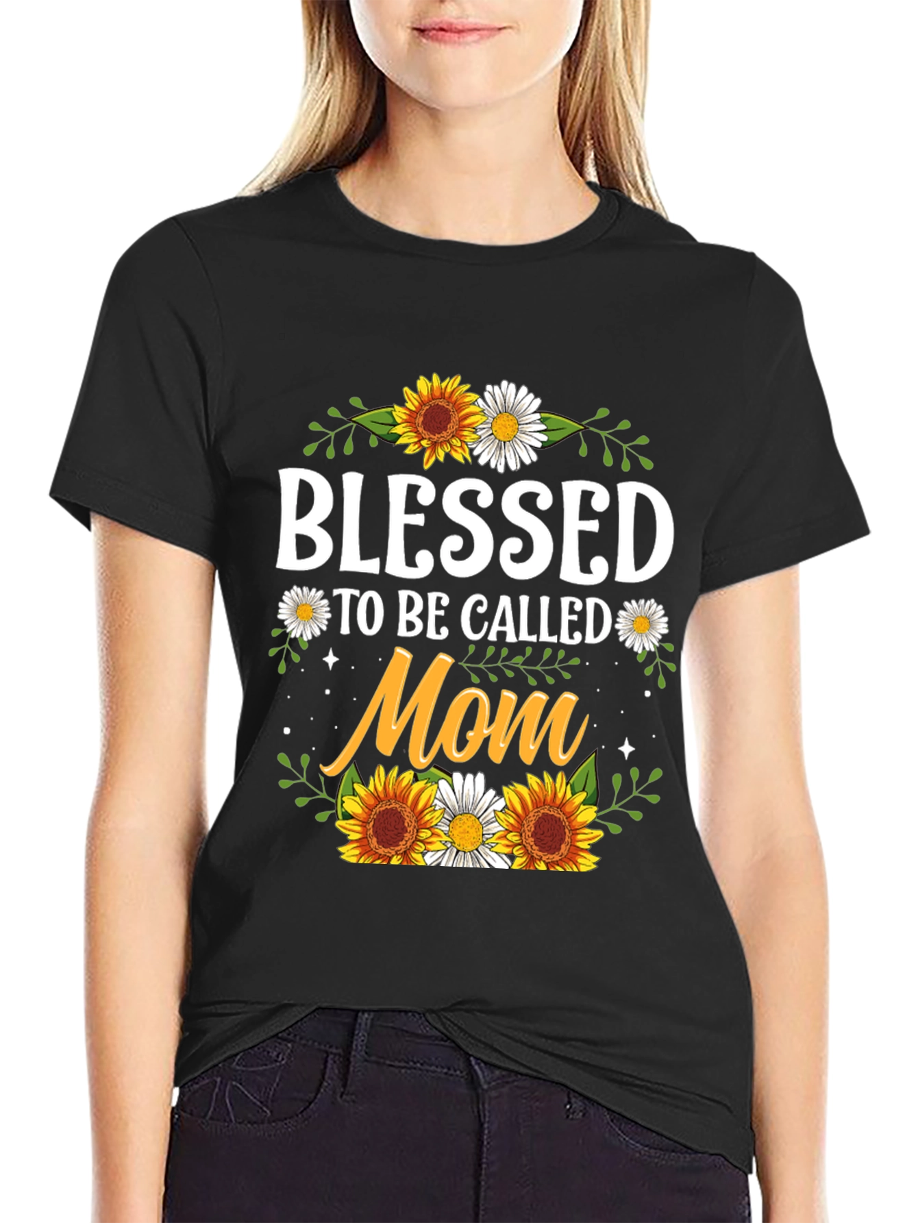 Blessed Mom T-Shirt - Sunflower Graphic Tee