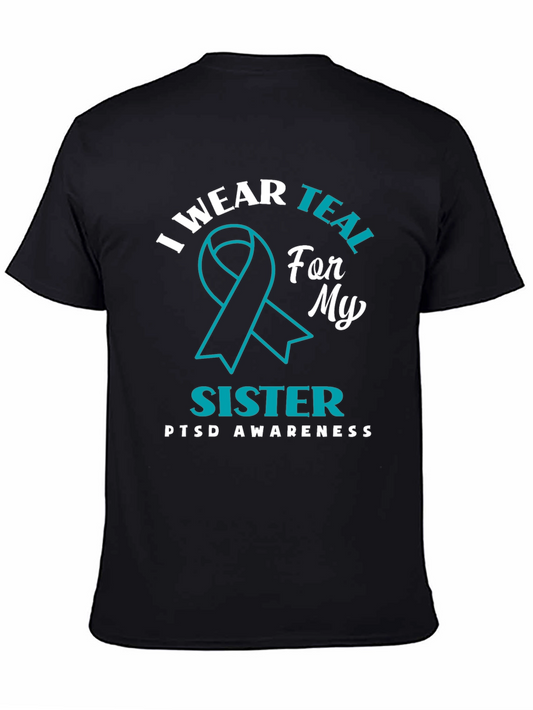Teal Ribbon PTSD Awareness T-Shirt