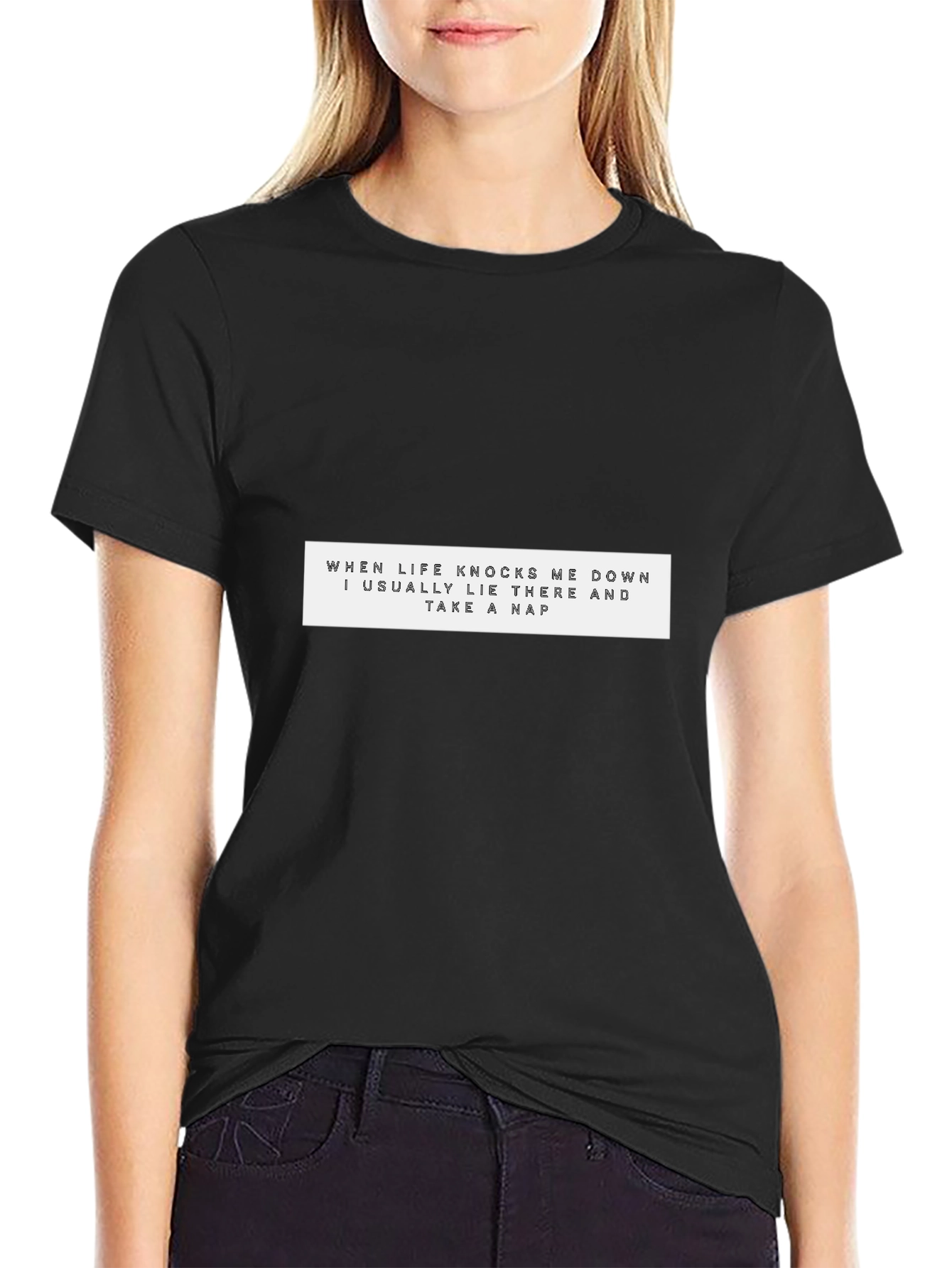 Funny Nap T-Shirt - Life Knocks Me Down