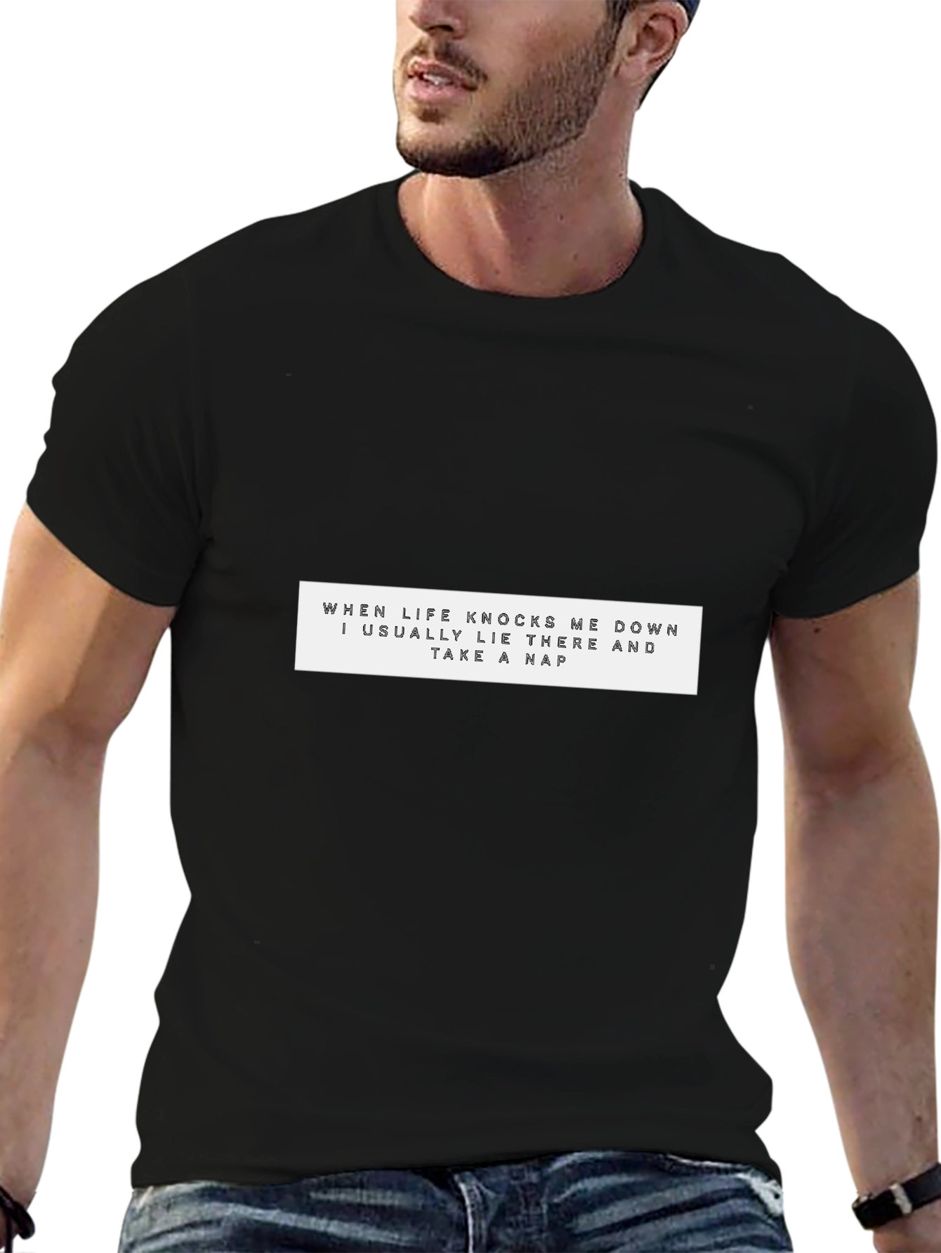 Funny Nap T-Shirt - Life Knocks Me Down