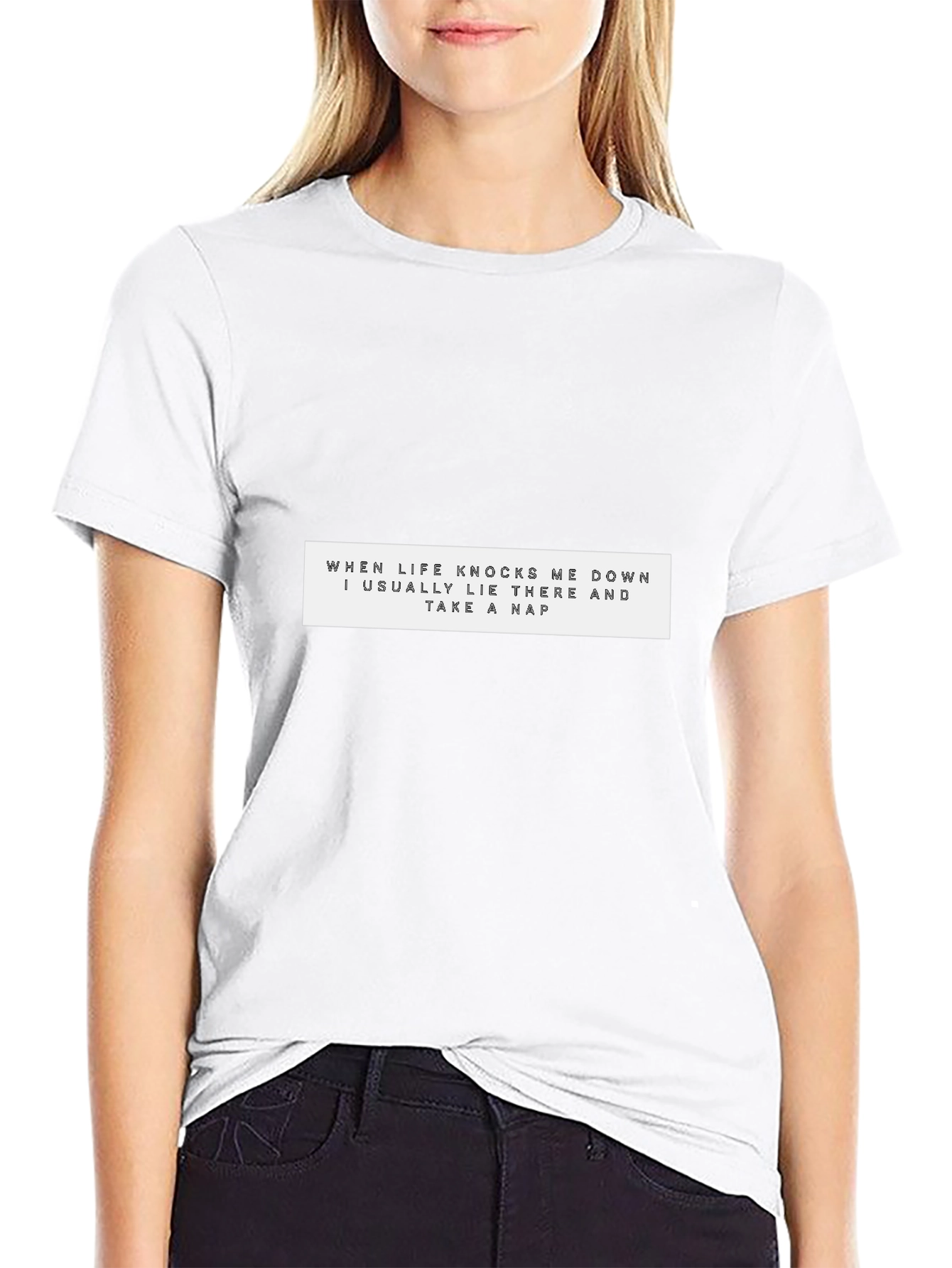 Funny Nap T-Shirt - Life Knocks Me Down