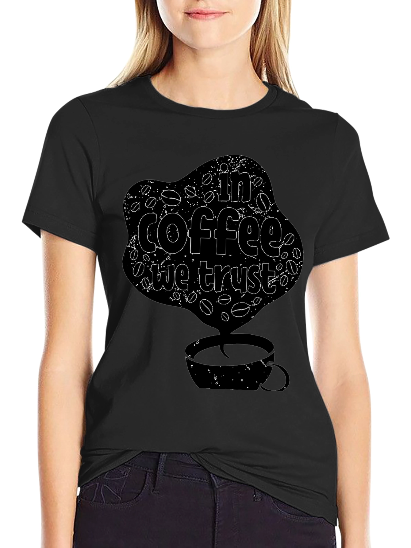 In Coffee We Trust T-Shirt - Novelty Graphic Tee