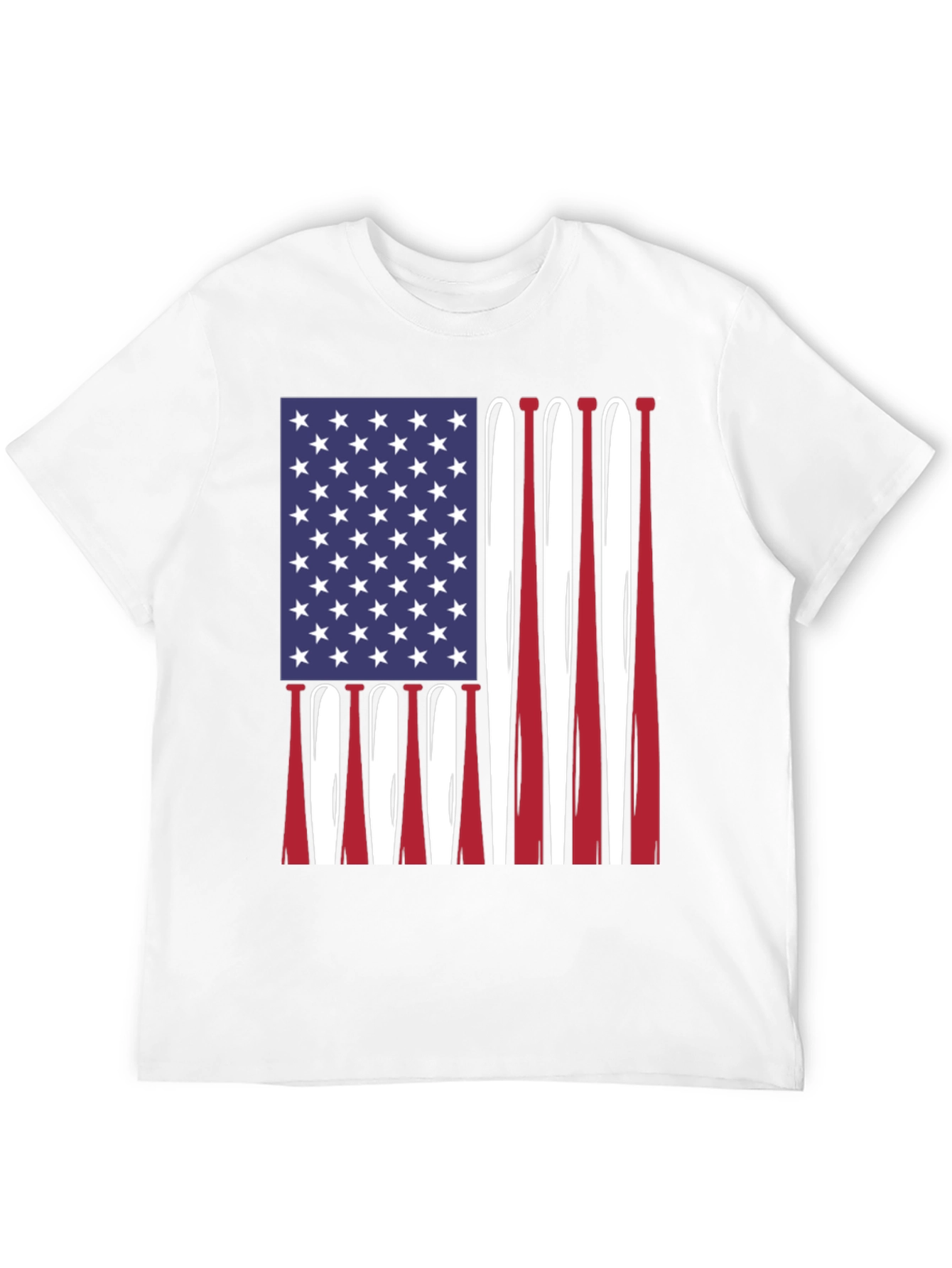 American Flag Baseball Bats Graphic T-Shirt