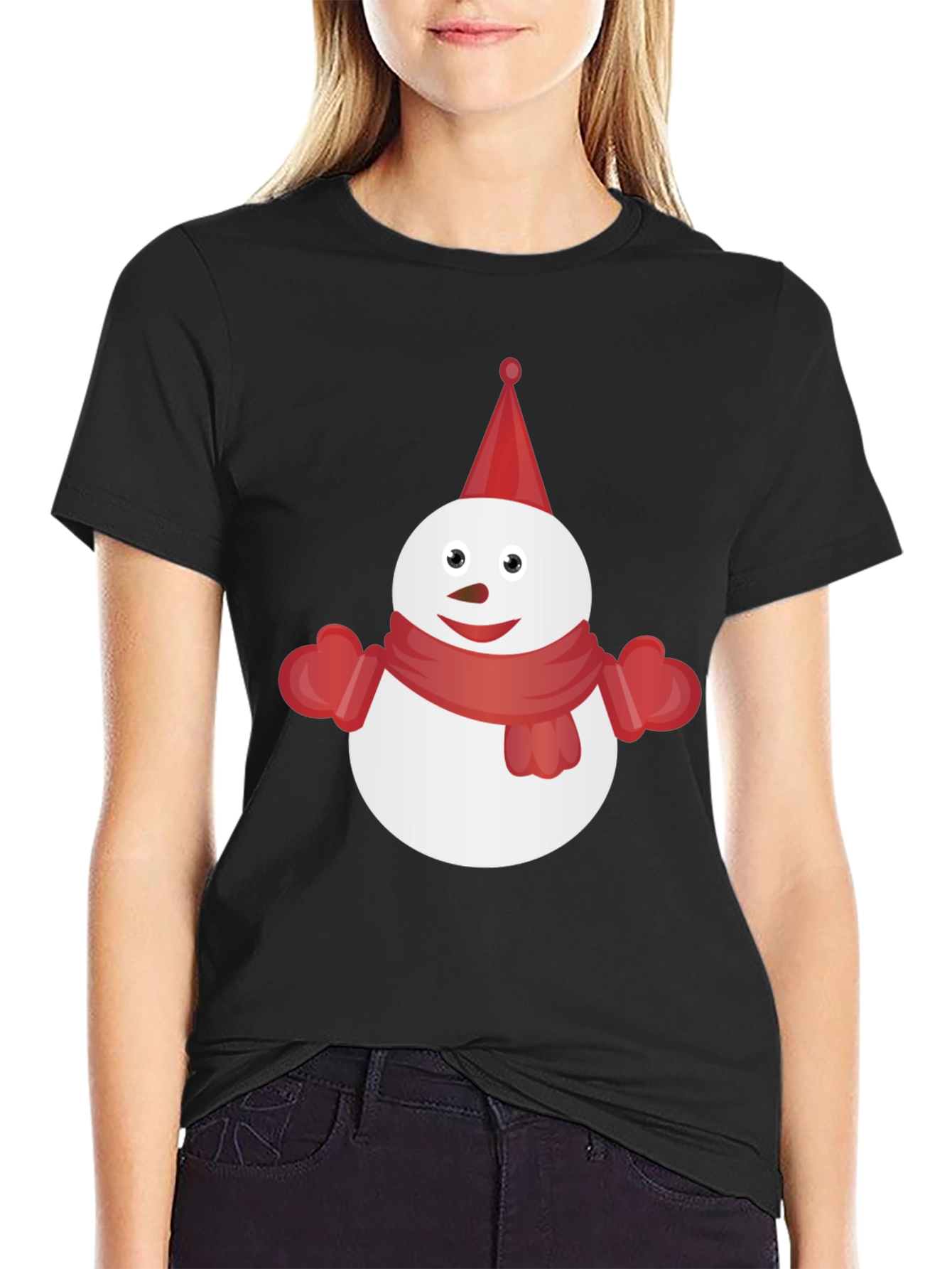 Snowman Graphic Tee - Festive Winter Shirt