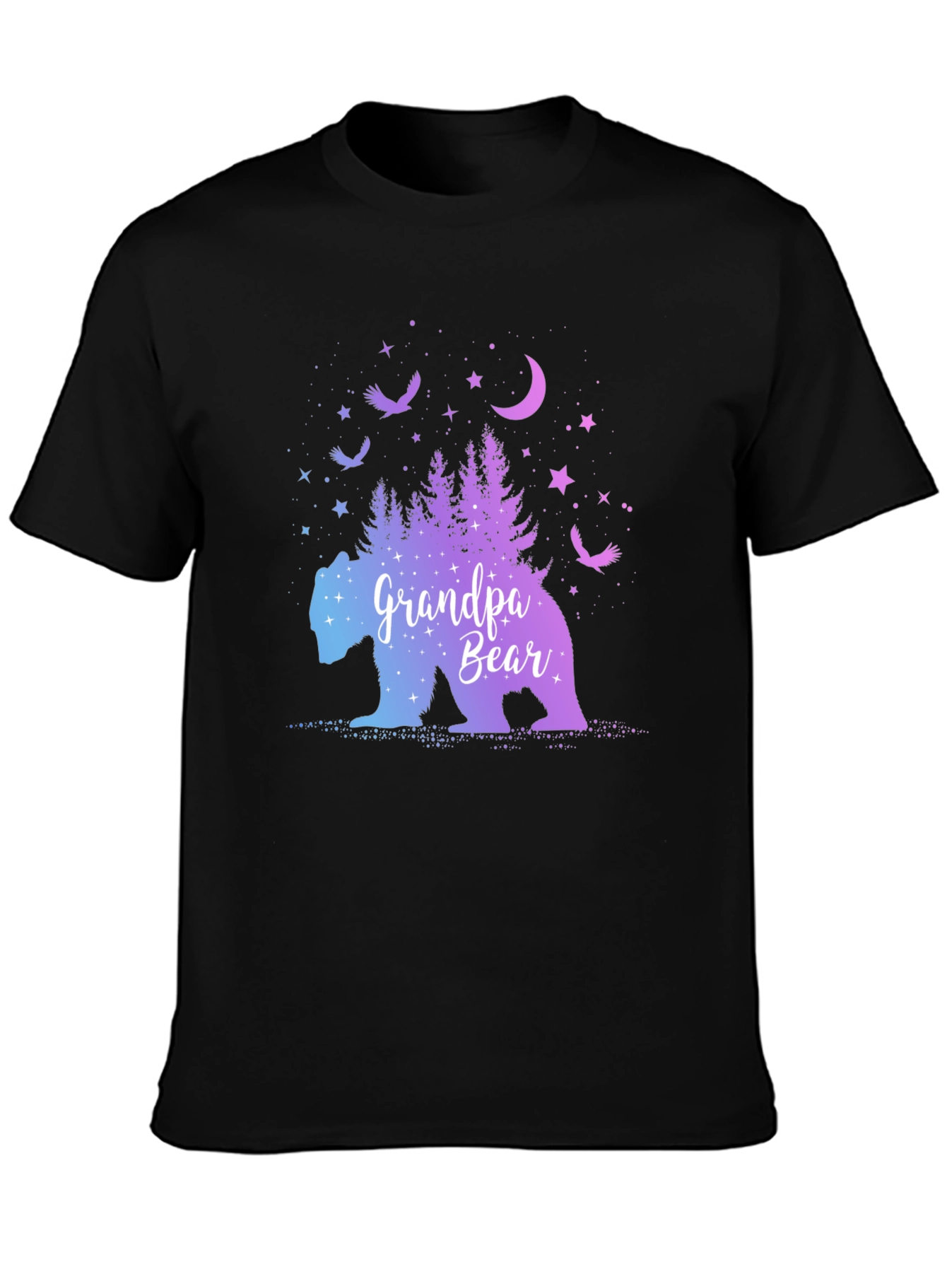 Grandpa Bear Galaxy Graphic T-Shirt