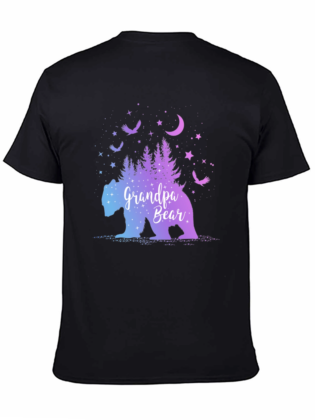 Grandpa Bear Galaxy Graphic T-Shirt