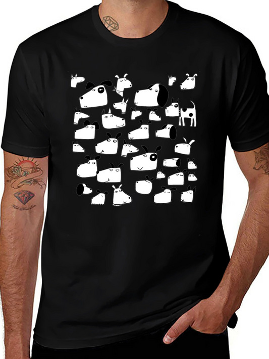Dog Heads Black T-Shirt