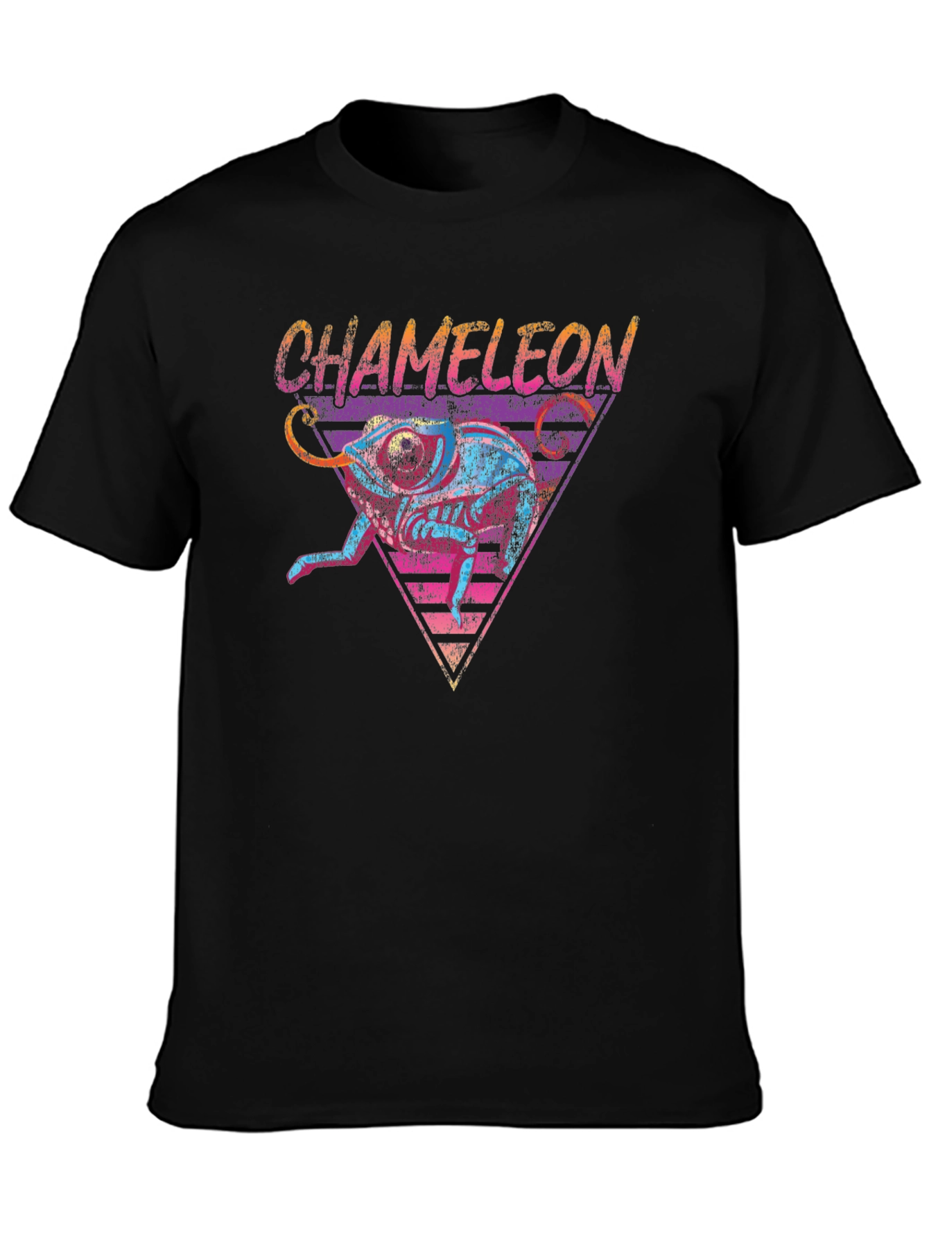 Retro Chameleon Graphic Tee - Cool Animal T-Shirt